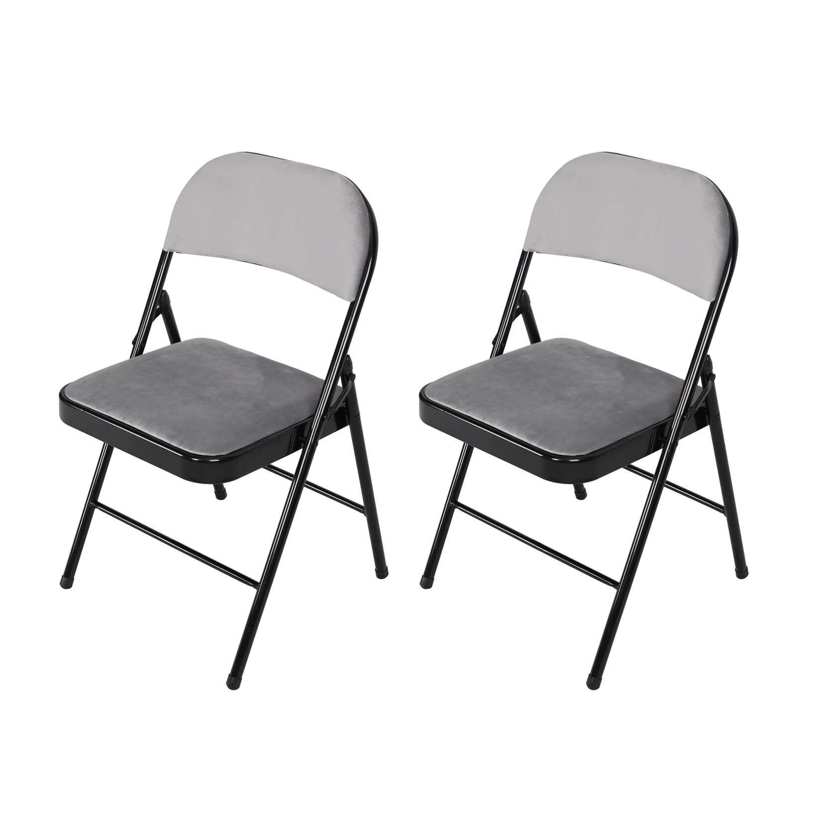 HTI-Living Klappstuhl Wedigo Velvet Grau 2er-Set