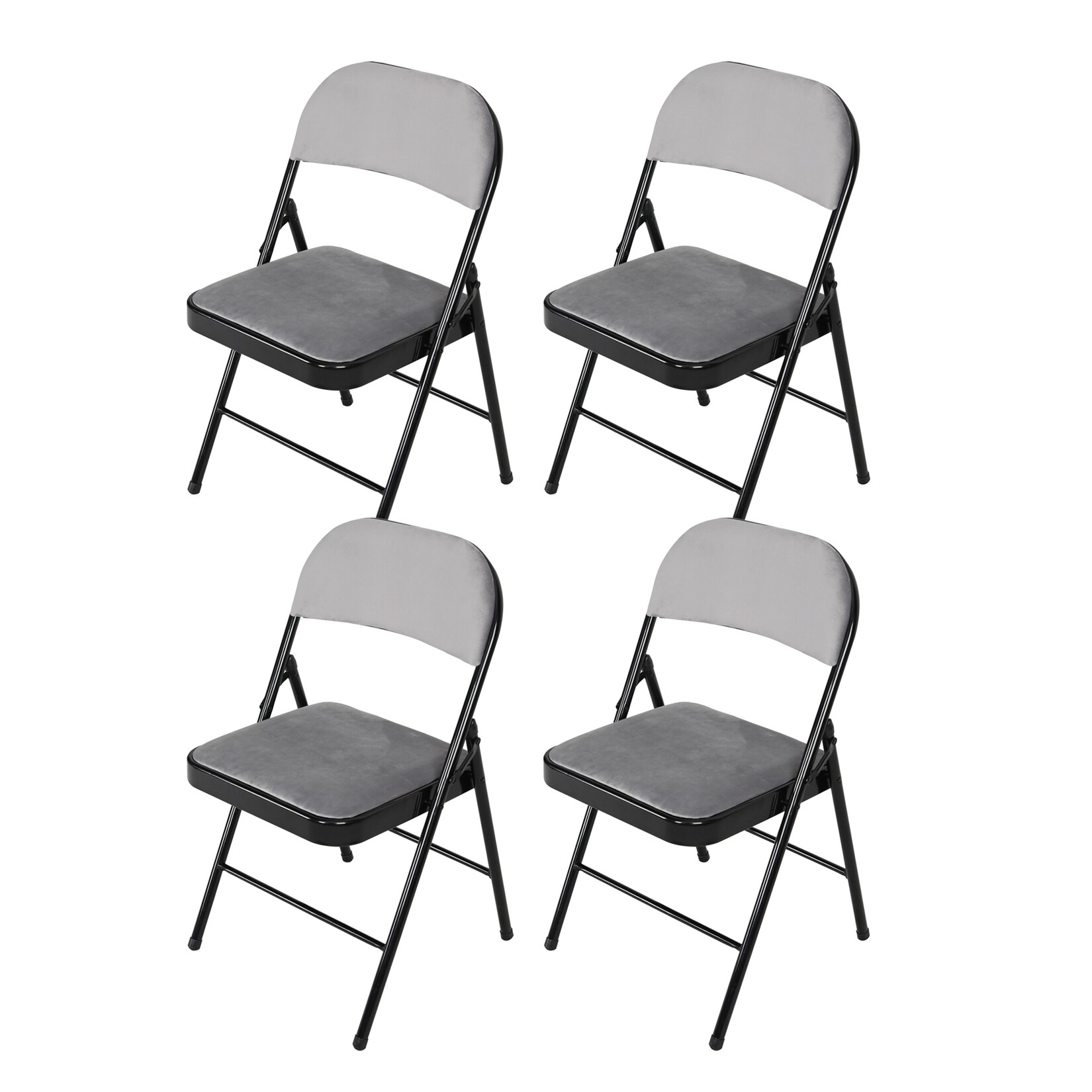 HTI-Living Klappstuhl Wedigo Velvet Grau 4er-Set