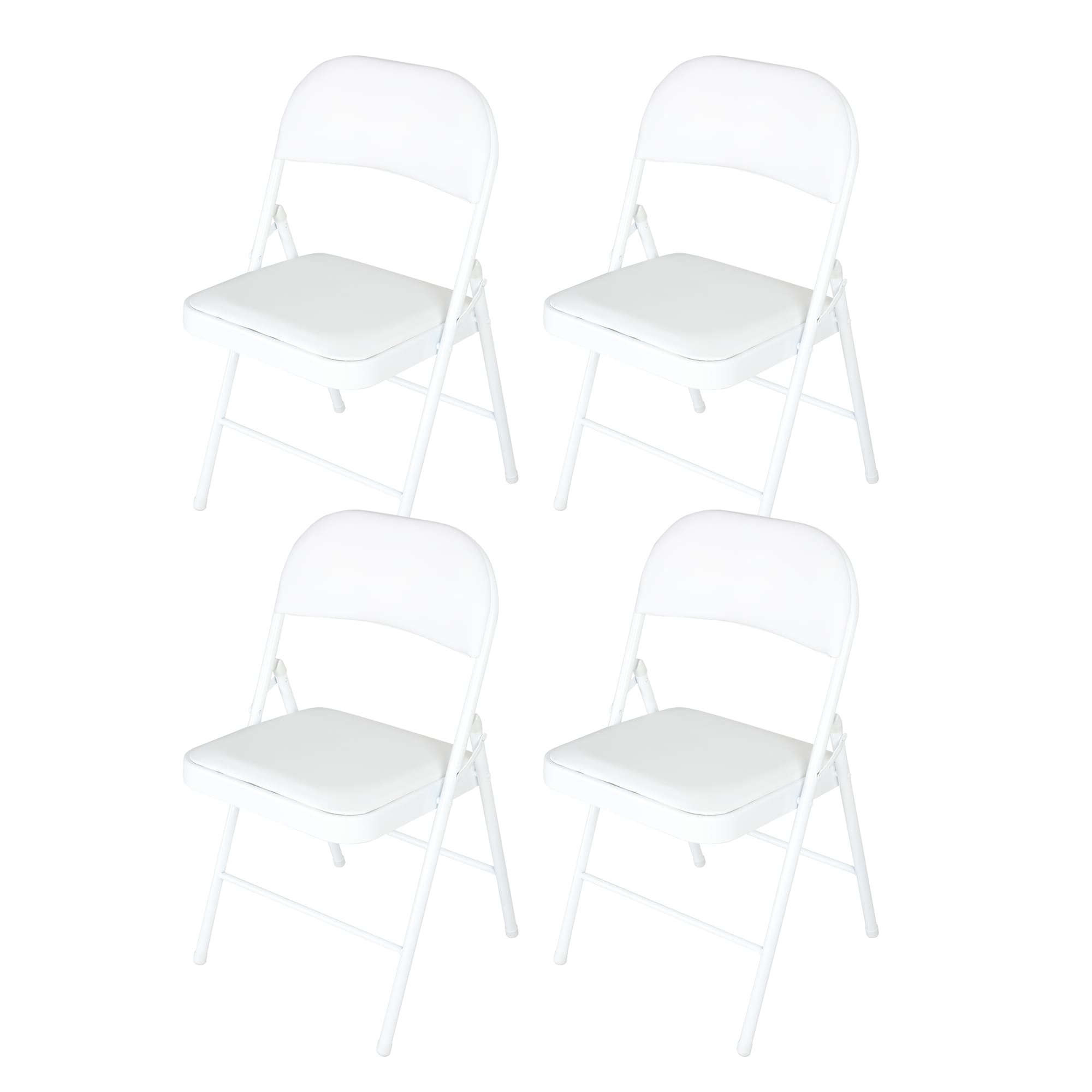 HTI-Living Klappstuhl Wedigo Kunstleder Wei&szlig;-Wei&szlig; 4er-Set - Bild 1