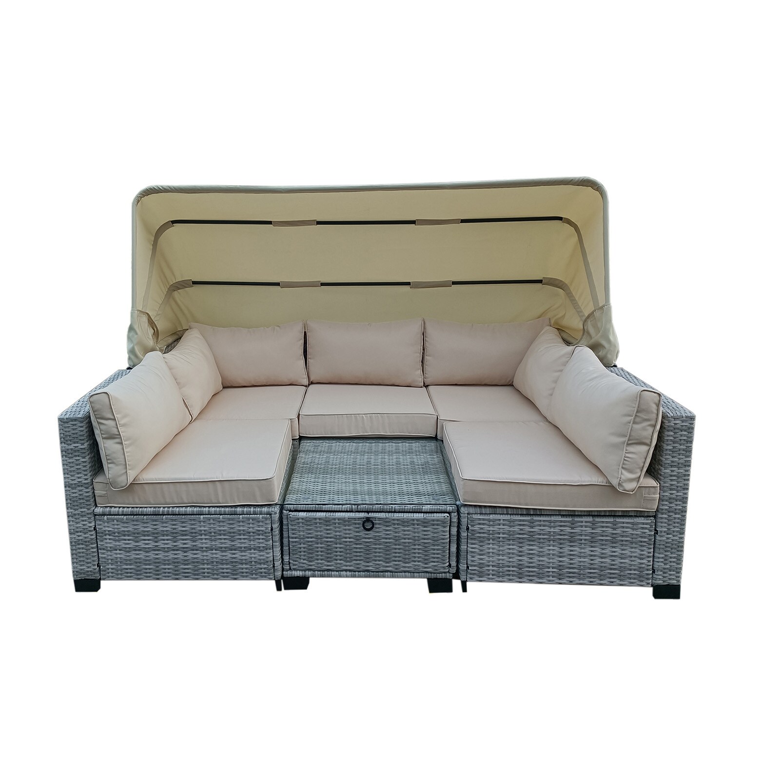 HTI-Living Outdoor Sofa Eleni Grau/Beige - Bild 1