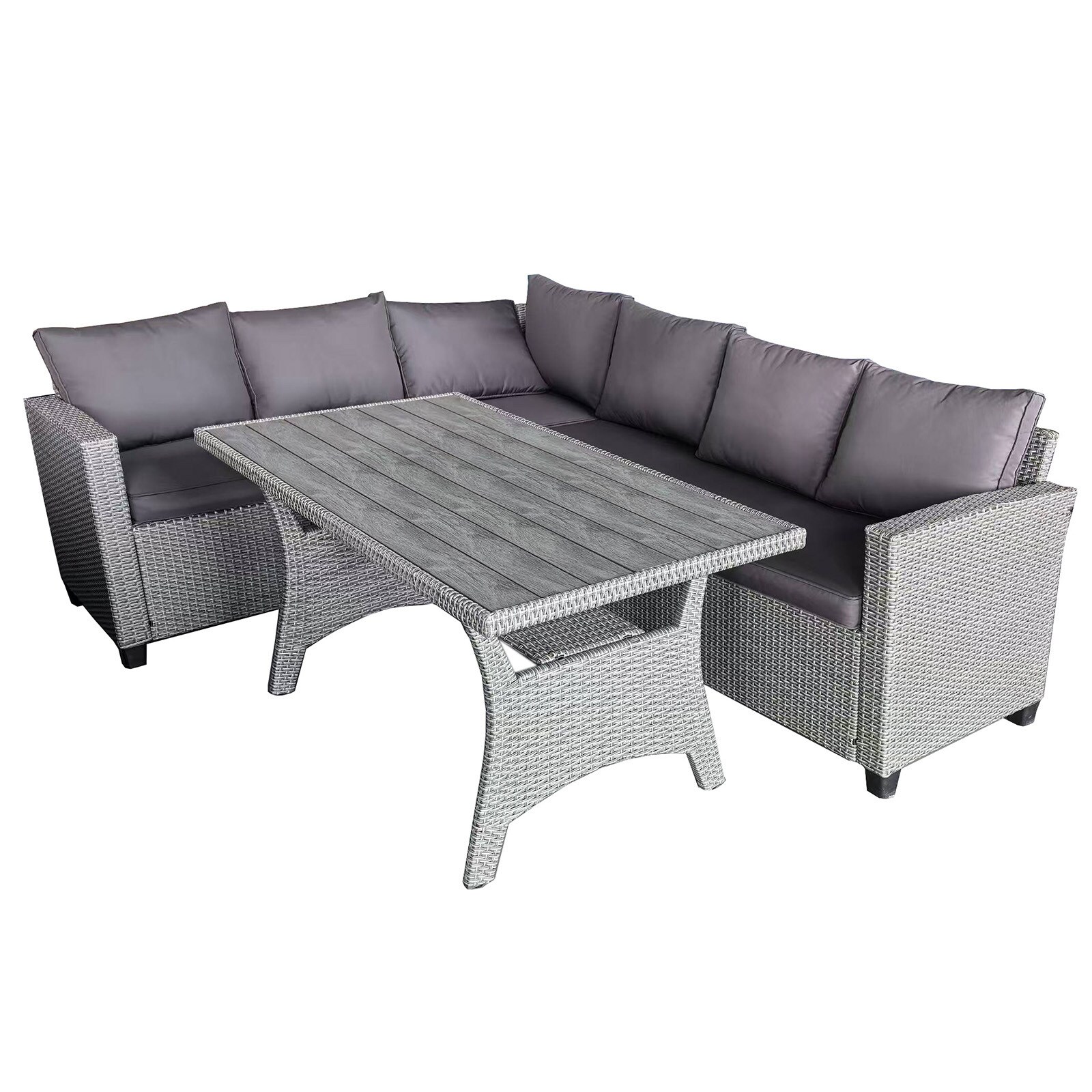 HTI-Living Outdoor M&ouml;bel Ecksofa mit Tisch - Bild 1