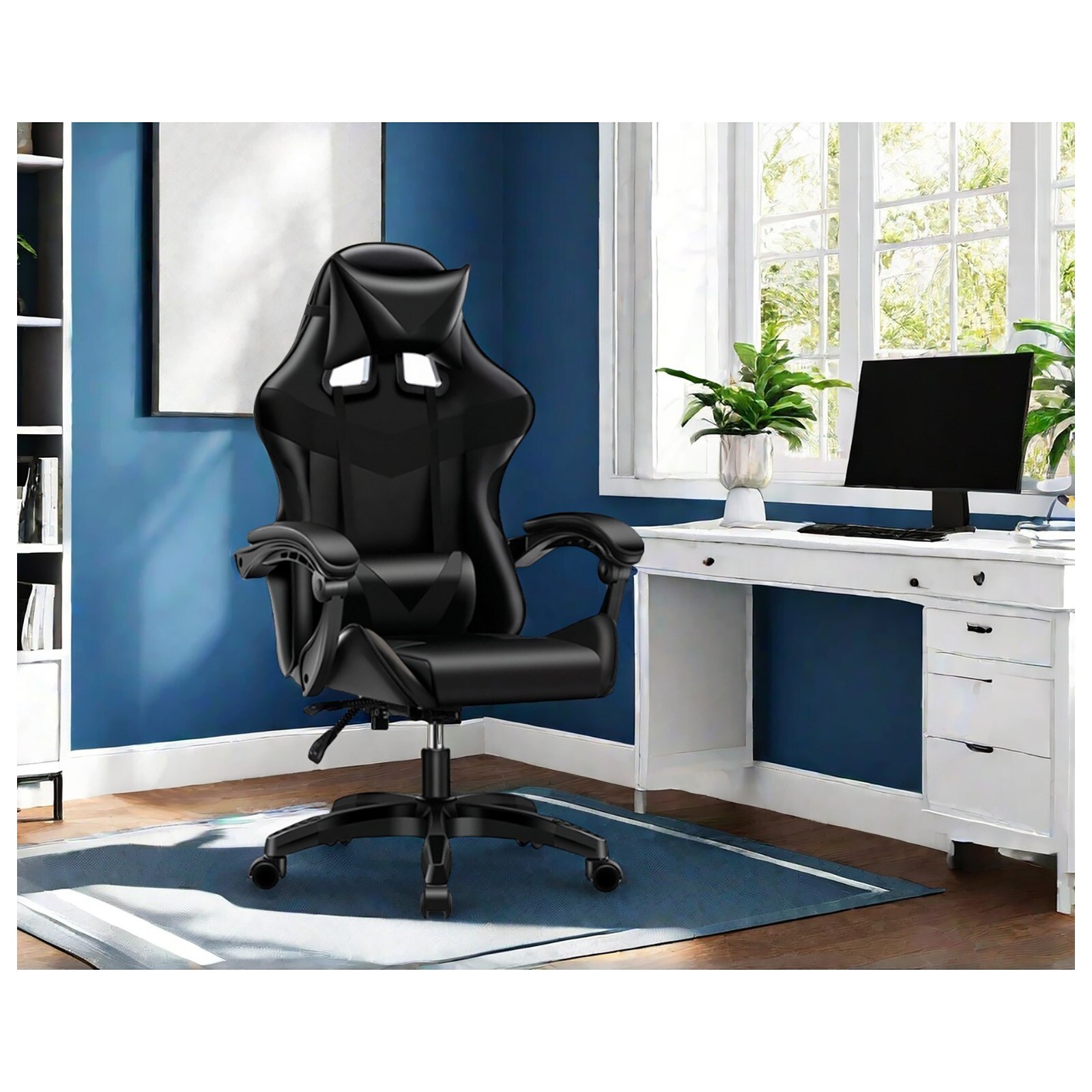 HTI-Living B&uuml;rostuhl Schwarz/Wei&szlig; Krit Power - Bild 1