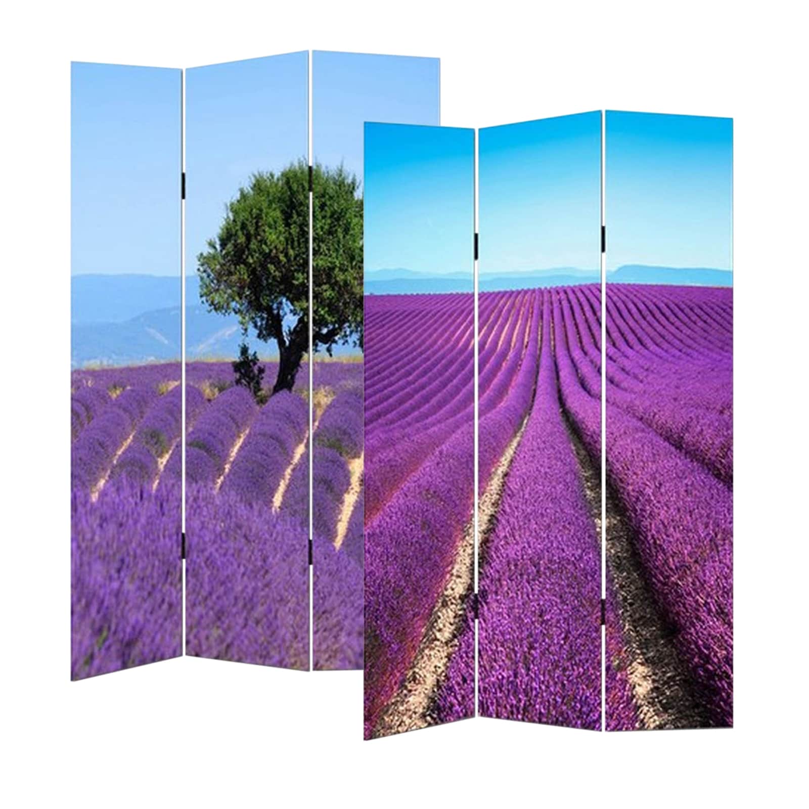 HTI-Line Paravent Lavendelfeld - Bild 1