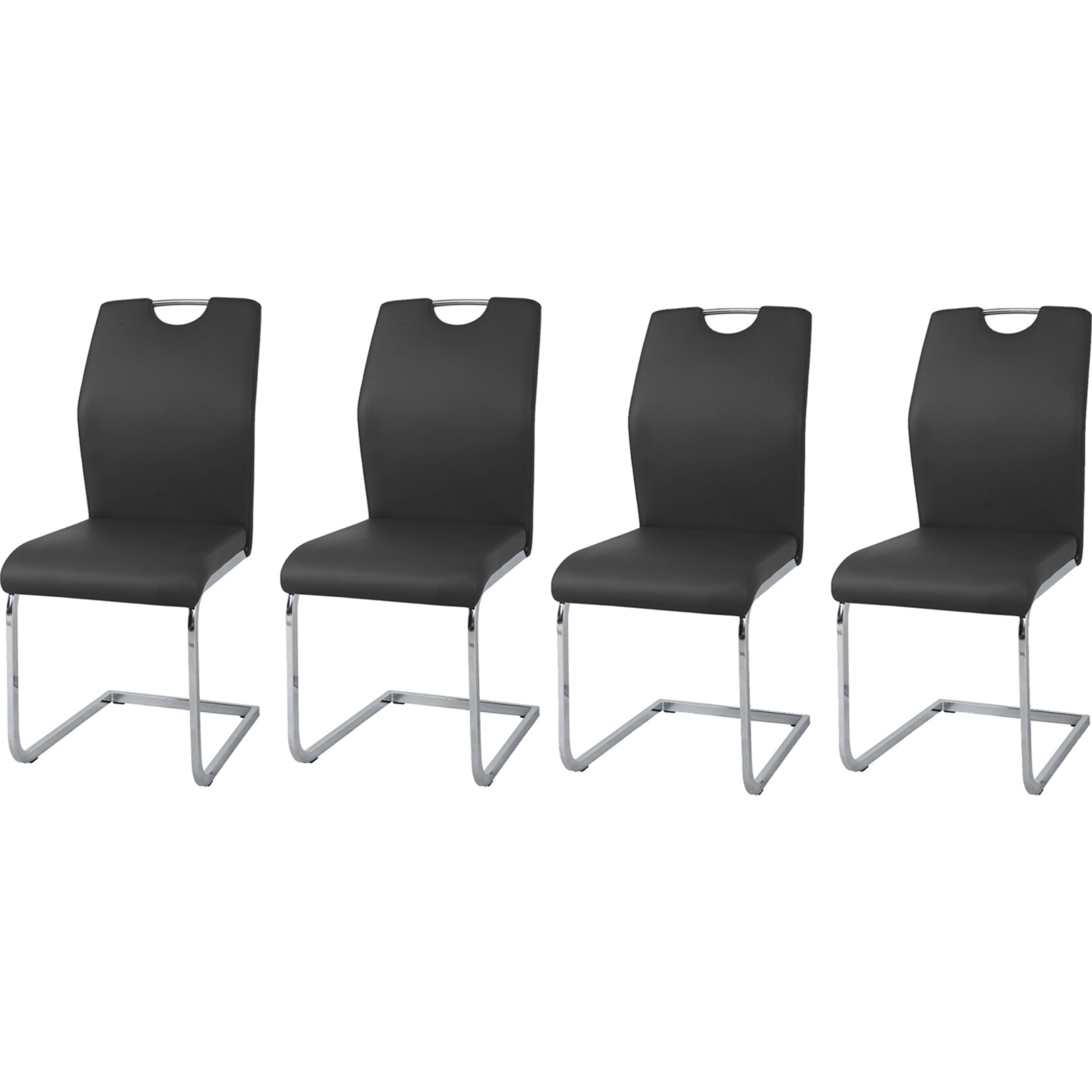 HTI-Line Schwingstuhl 4er-Set Nelly Schwarz | 04251312902902