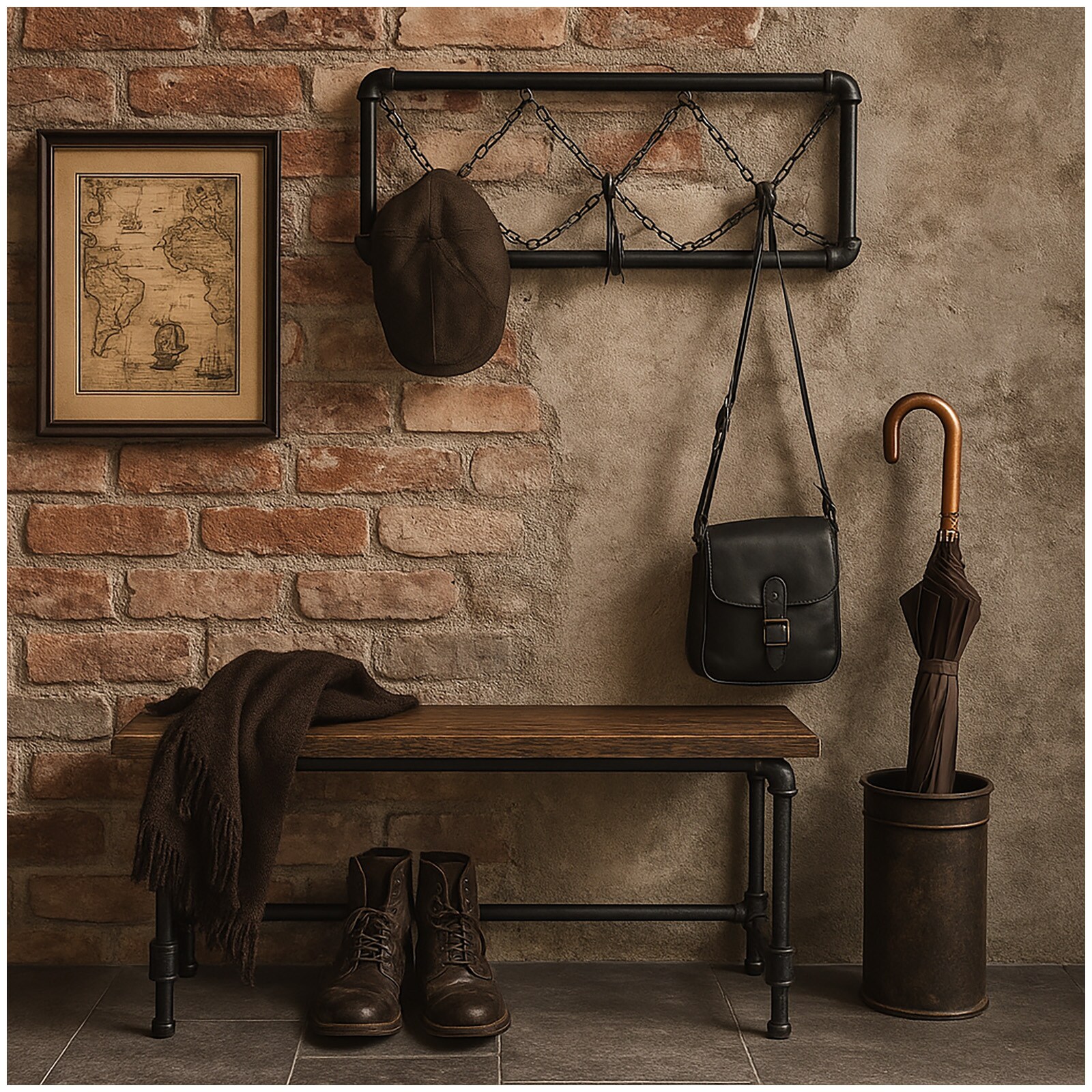 HTI-Line Garderobenleiste Steampunk 3 - Bild 1