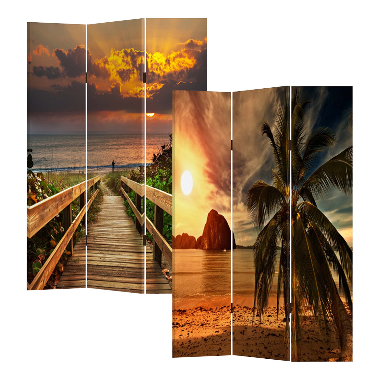 HTI-Line Paravent Sonnenuntergang - Bild 1