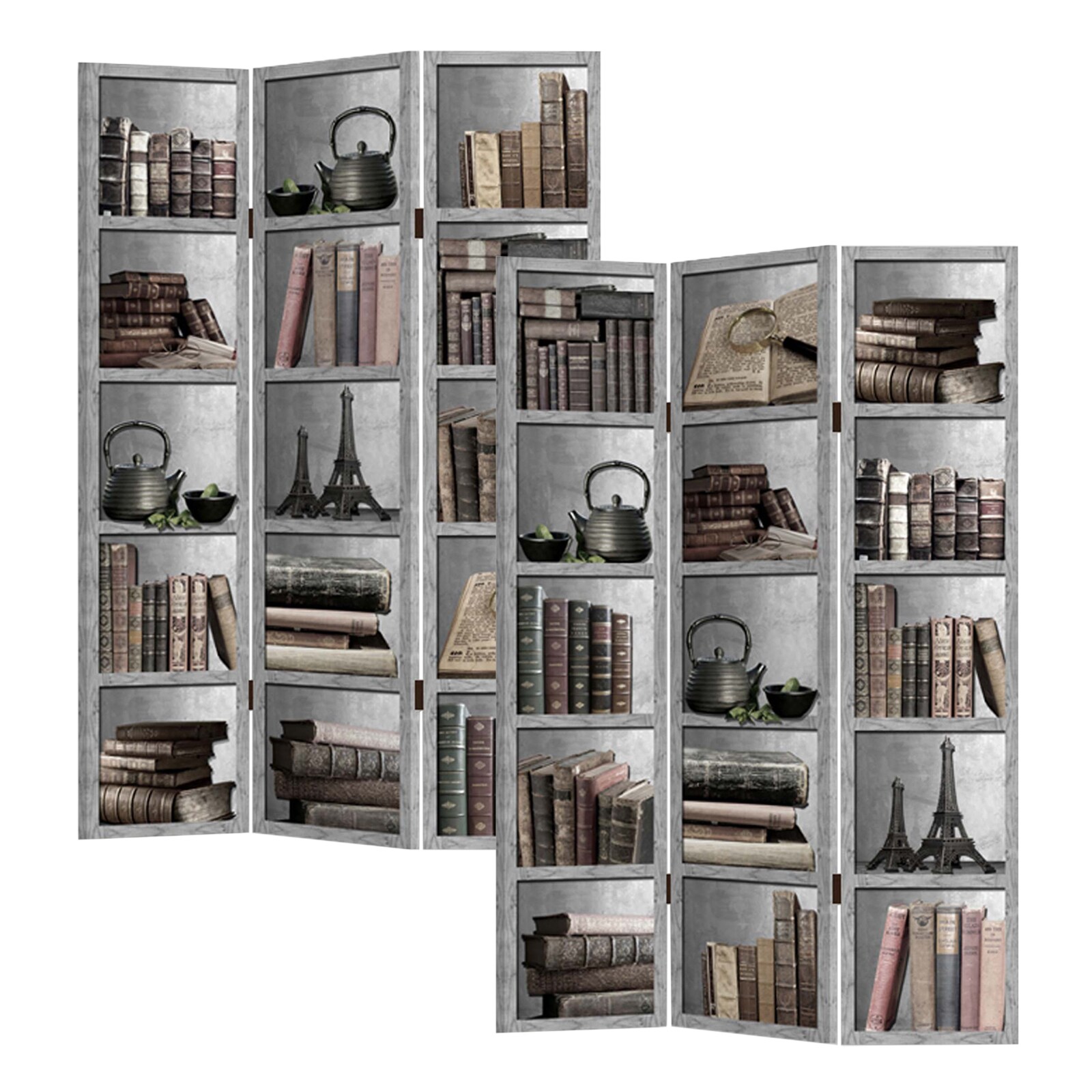 HTI-Line Paravent Bücherregal