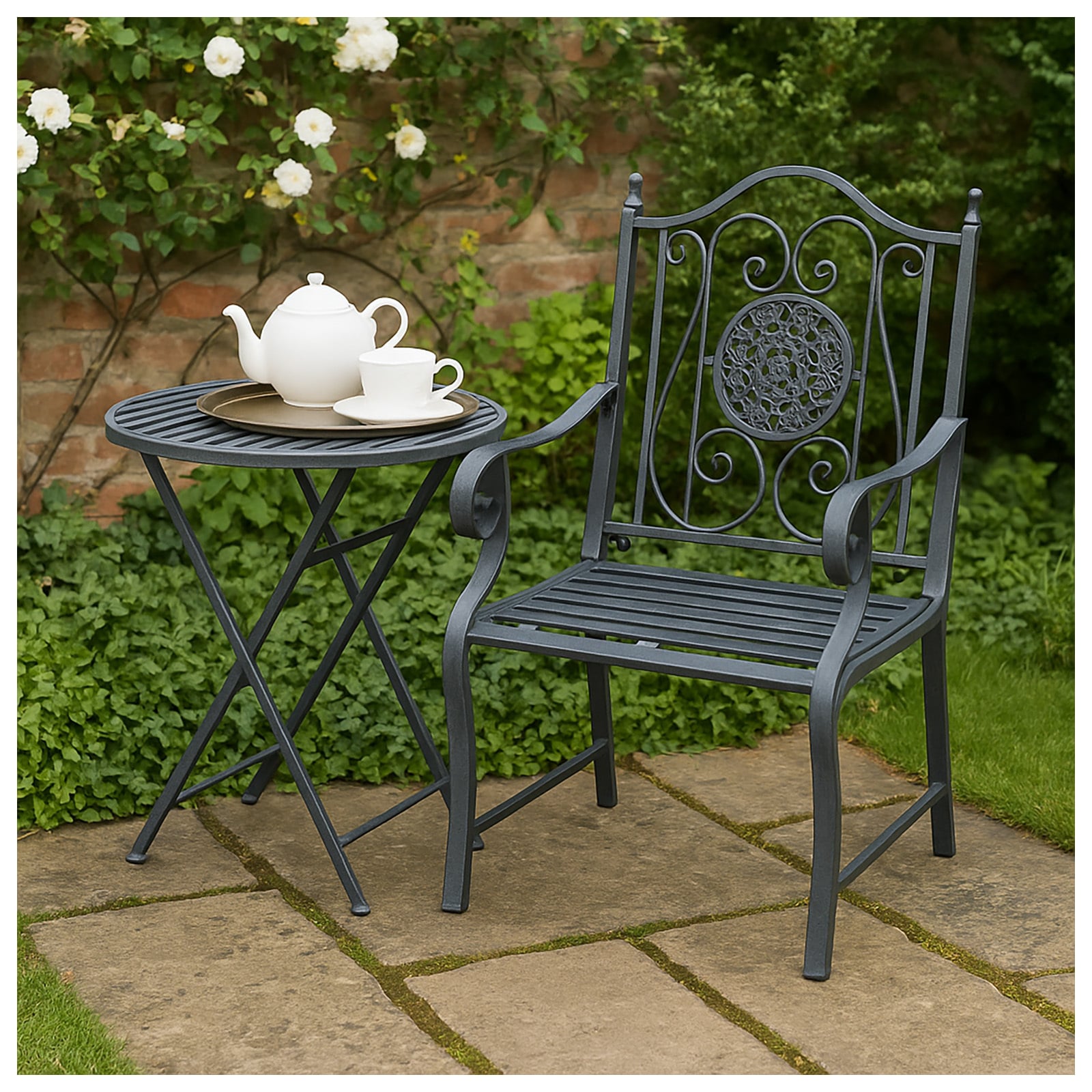 HTI-Line Gartenstuhl mit Armlehnen Valentine Garden - Bild 1