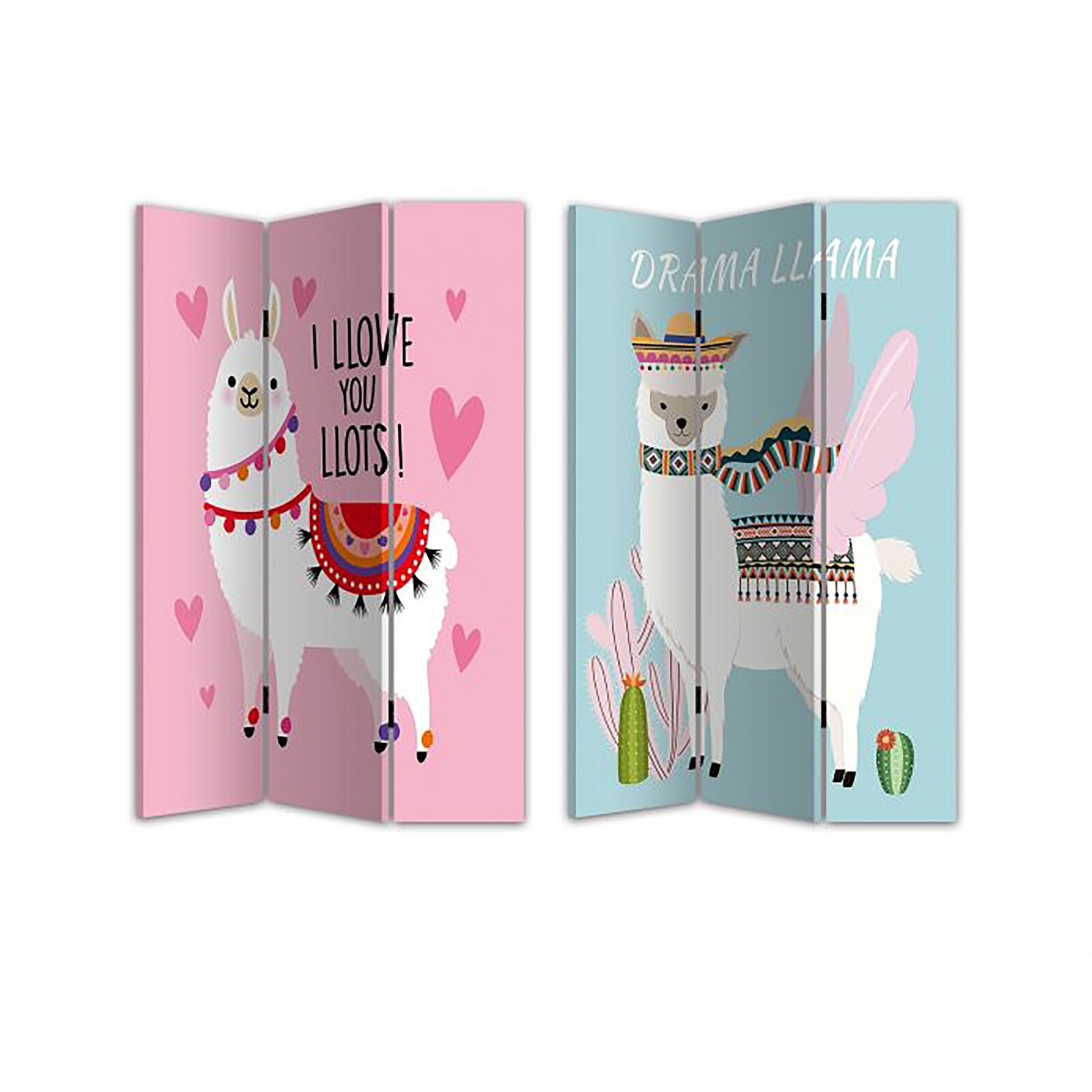 HTI-Line Paravent Drama Llama - Bild 1