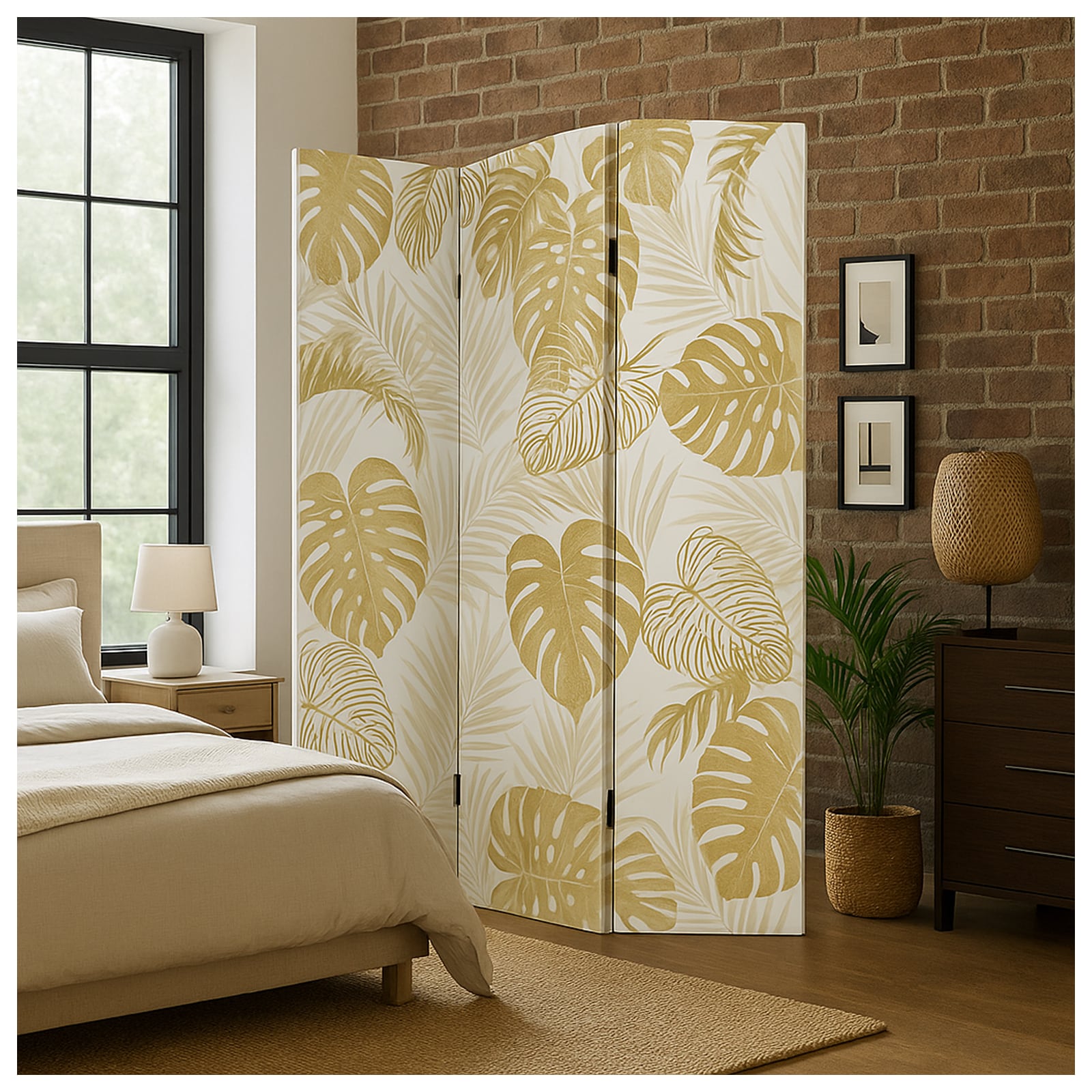 HTI-Line Paravent Gold - Bild 1