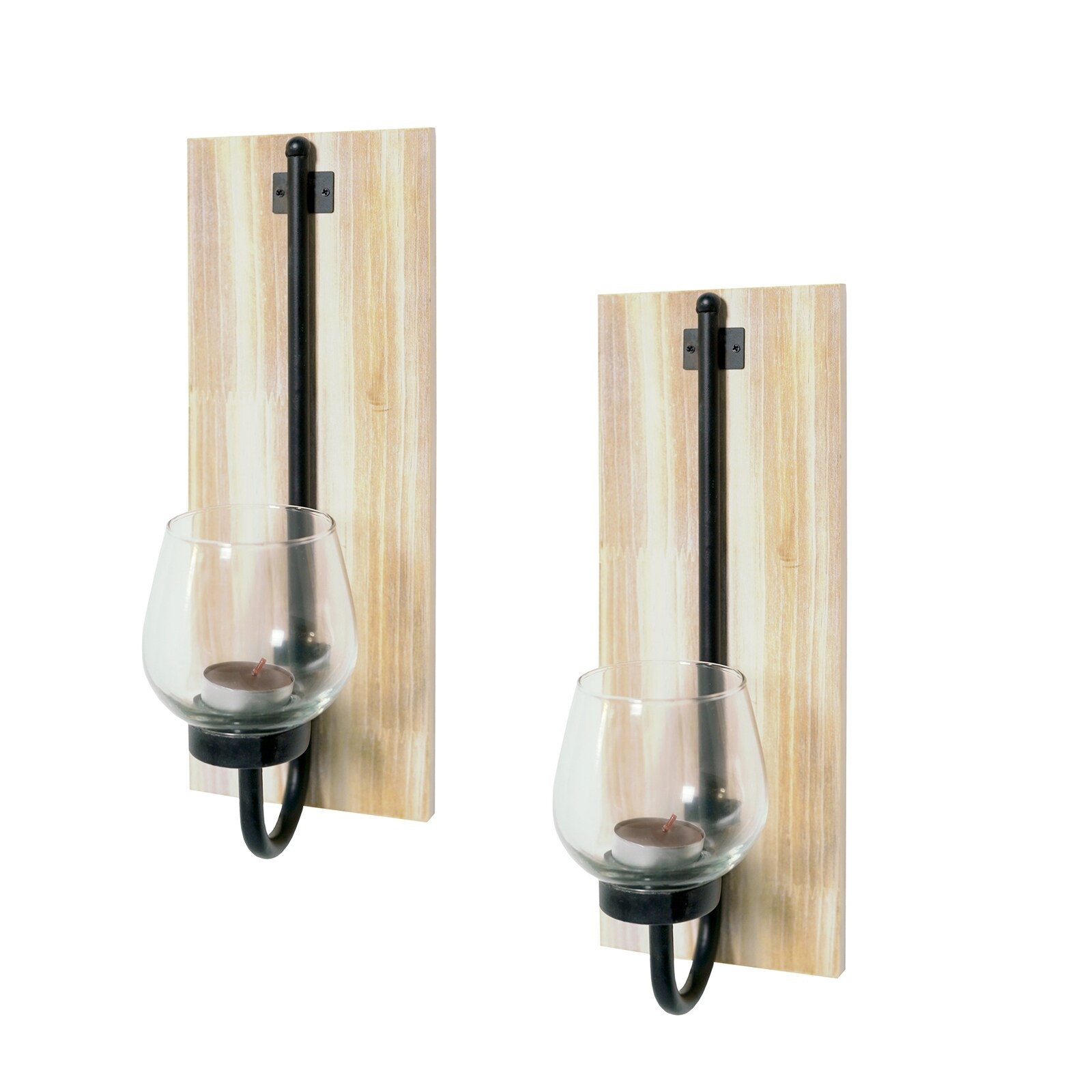 HTI-Line Wandkerzenhalter 2er Set Viola - Bild 1