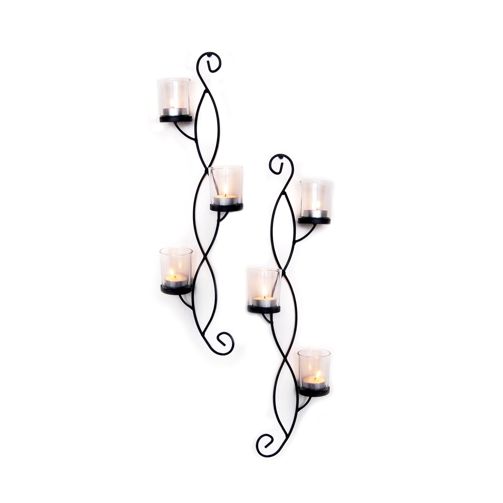 HTI-Line Wandteelichthalter 2-teilig Viola - Bild 1