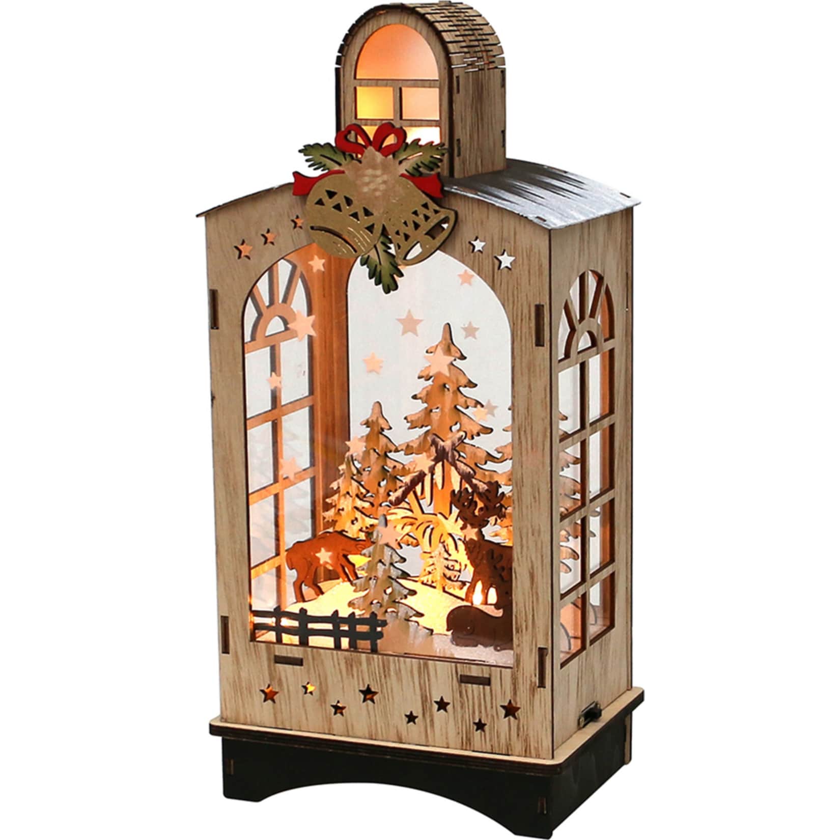 SIGRO Holz Laterne Winterwald - Bild 1