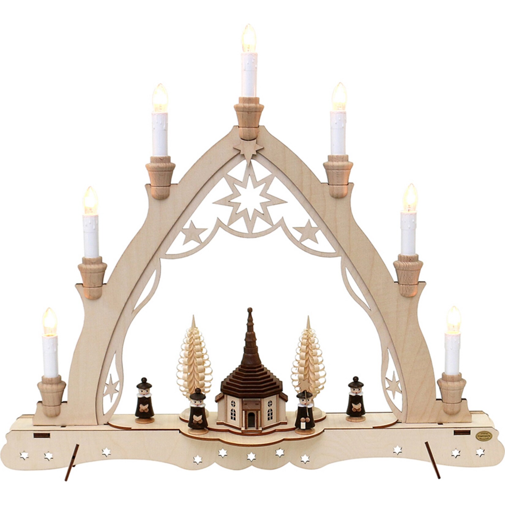 SIGRO Holz-Schwibbogenecke Seiffener Kirche - Bild 1