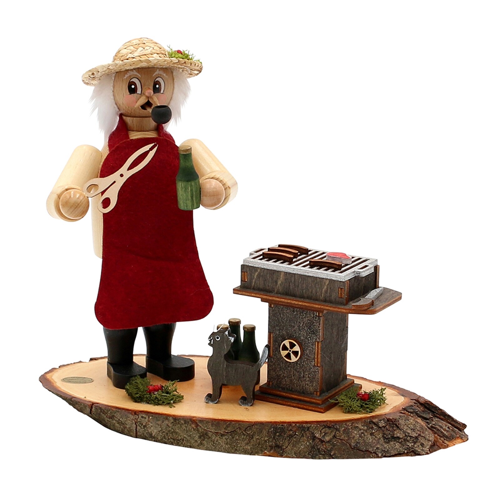 SIGRO Holz Räuchermann Max beim Grillen