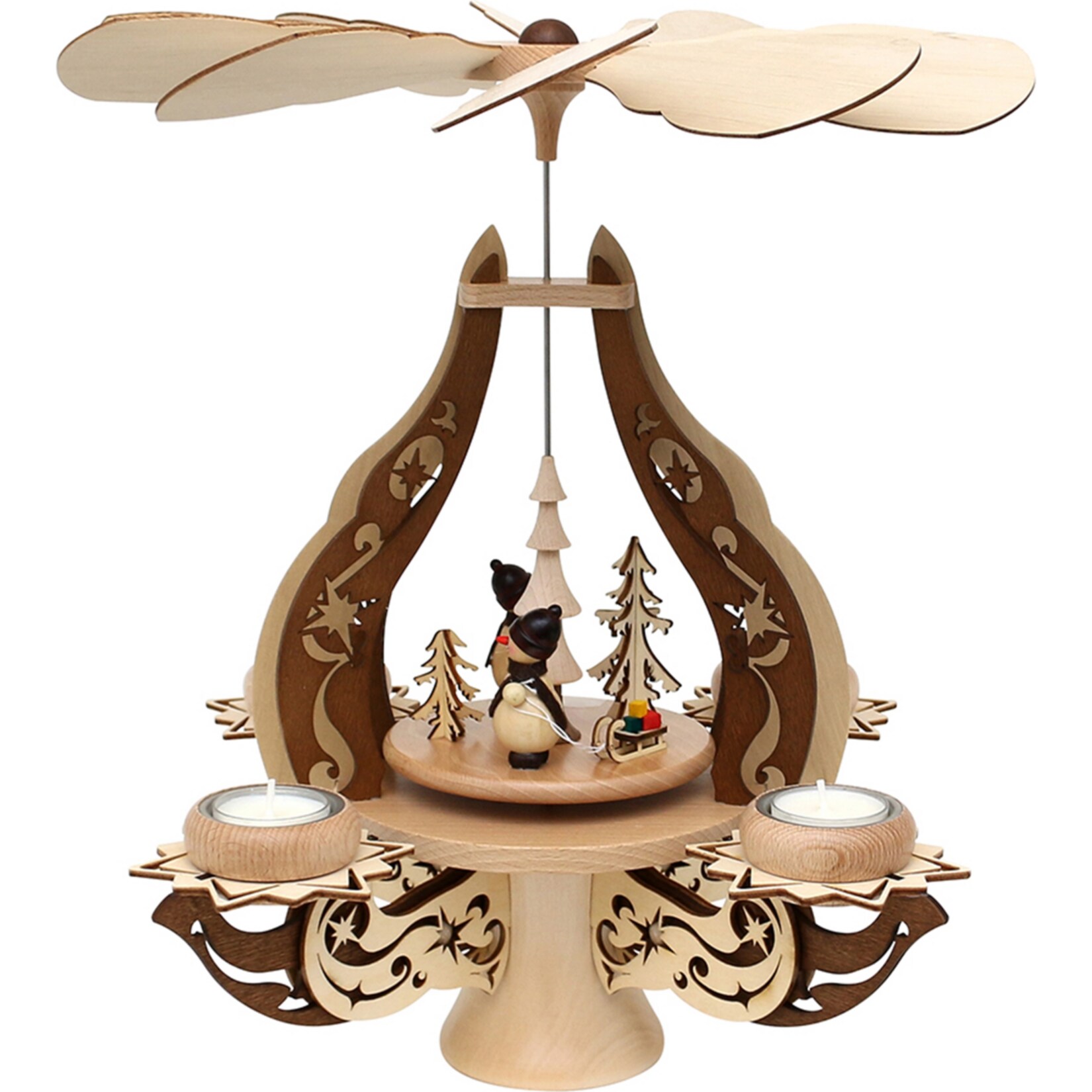 SIGRO Holz Leuchterpyramide Schneemänner | 04046183656241