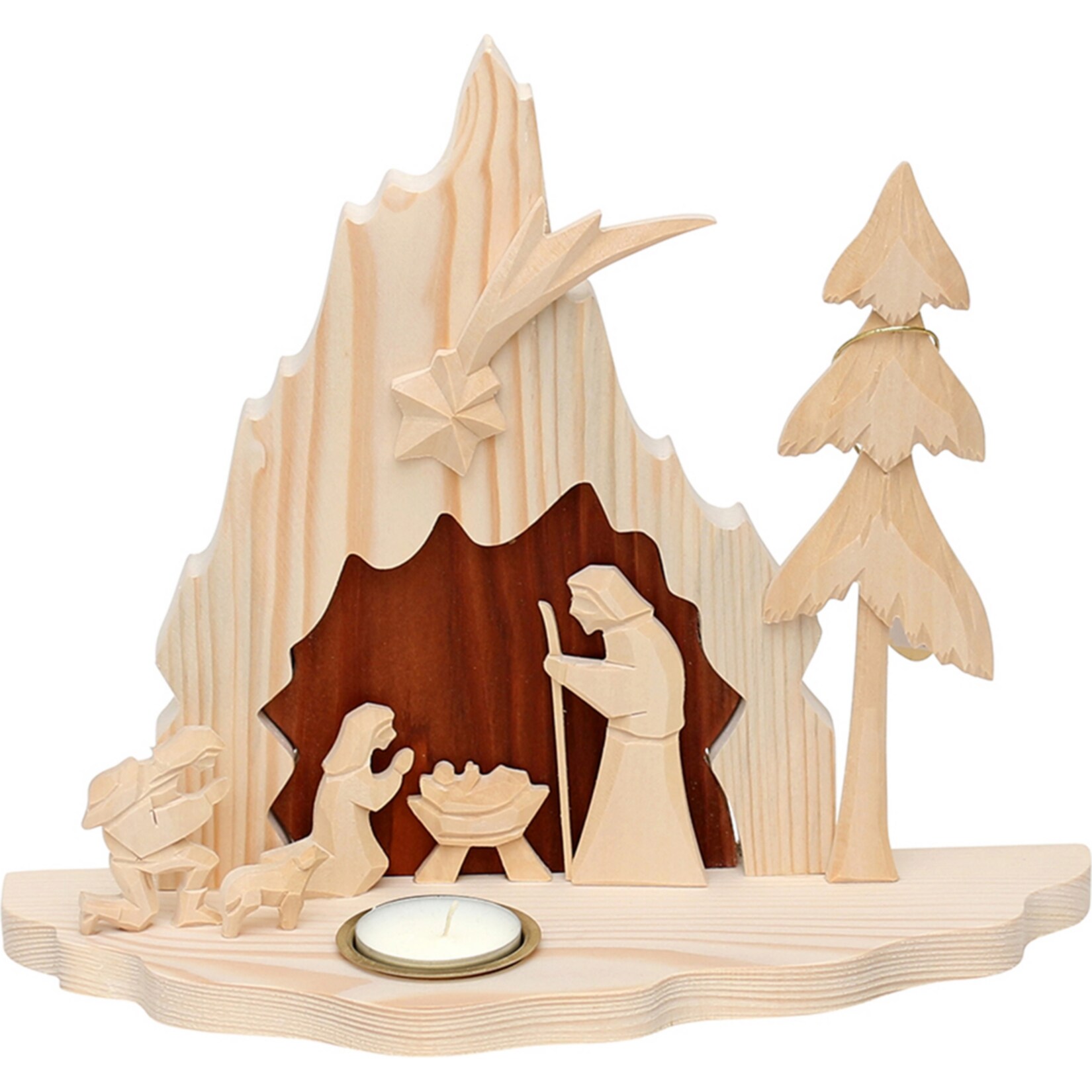 SIGRO Holz Krippe Heilige Familie - Bild 1
