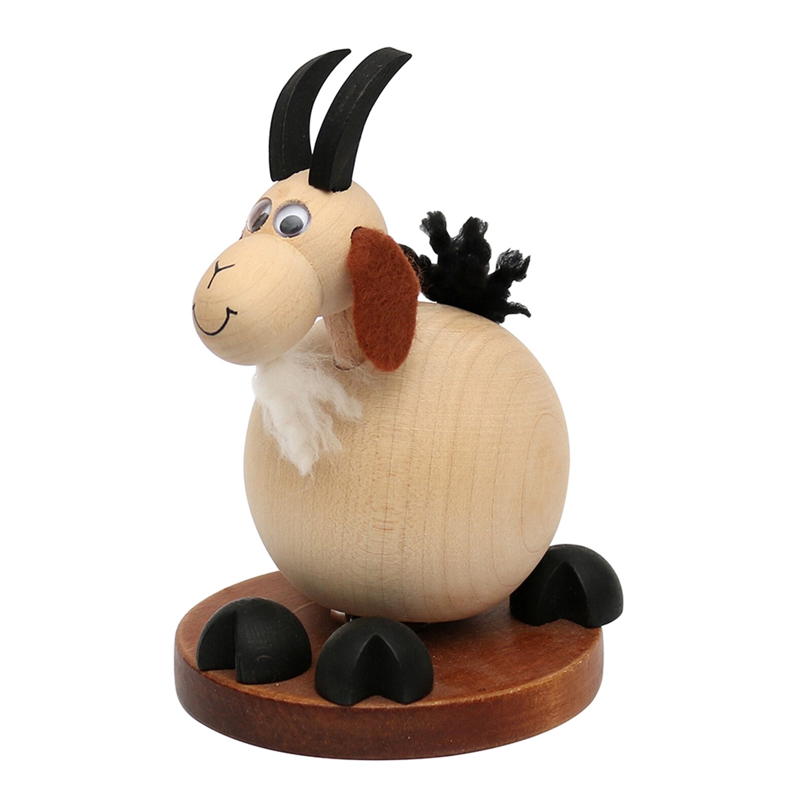 SIGRO Holz Räucherfigur Ziegenbock Kurt