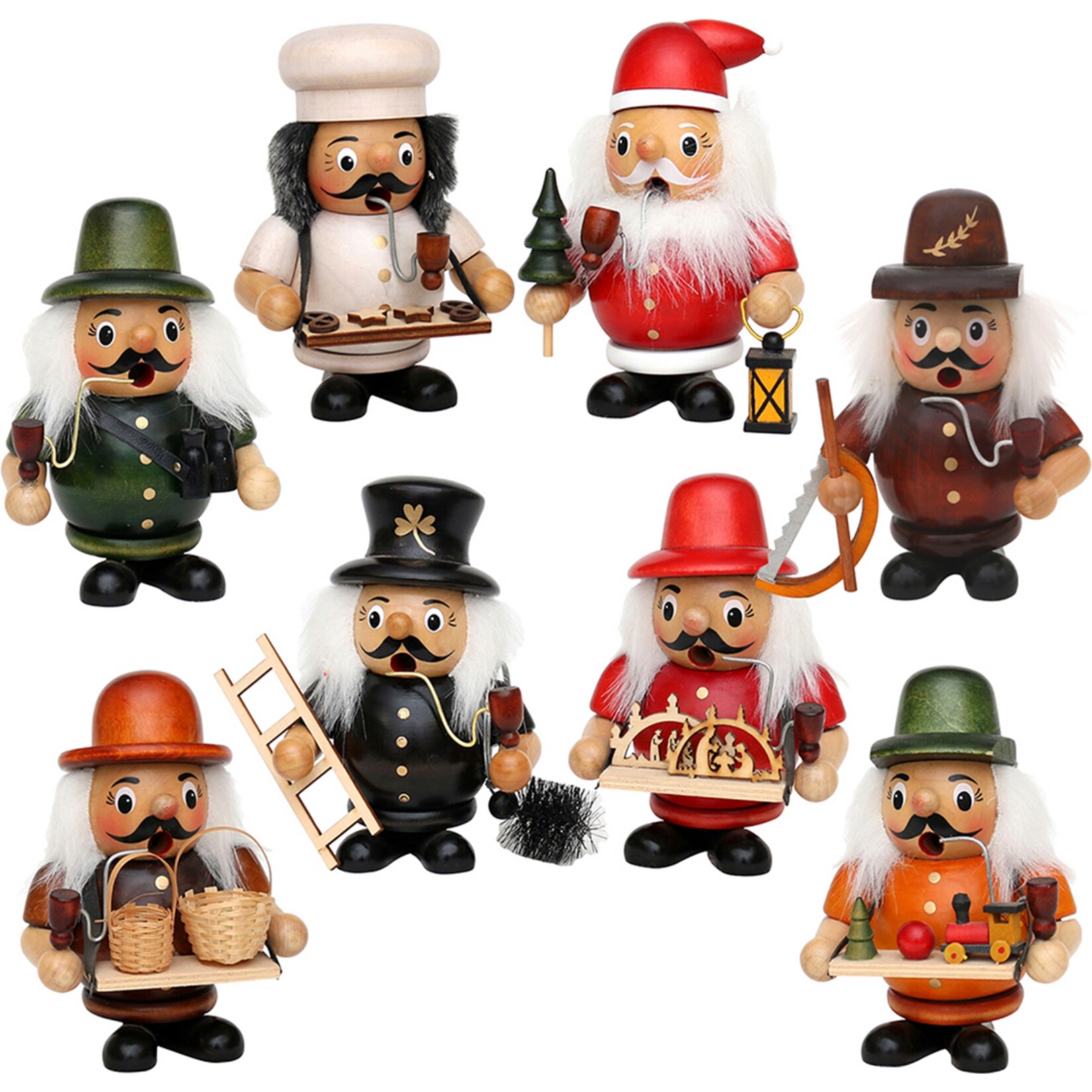 SIGRO Holz R&auml;uchermann klein 8-fach sortiert "bauchig" - Bild 1