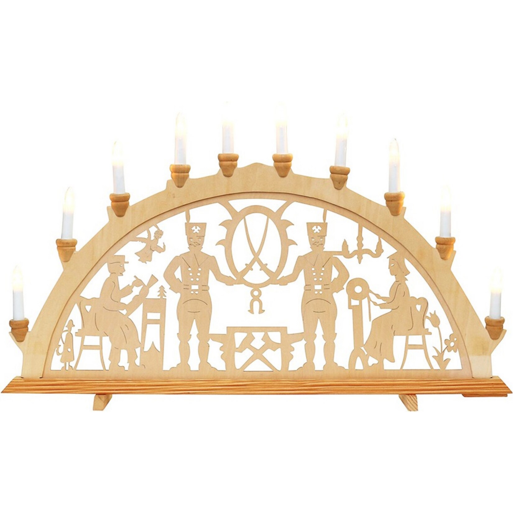 SIGRO Holz Schwibbogen Bergleute - Bild 1