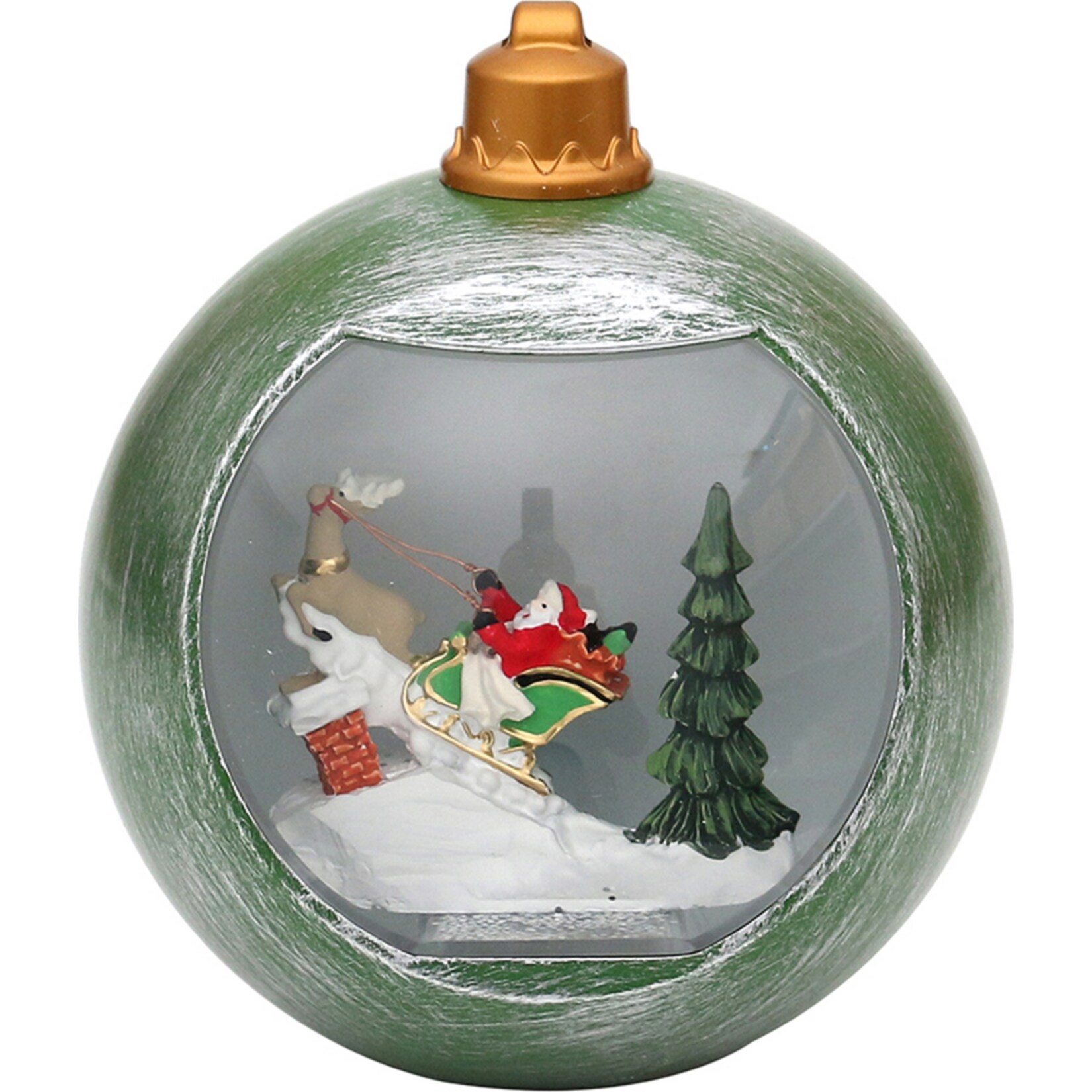 SIGRO LED Kugel Santa im Rentierschlitten | 04046183628699