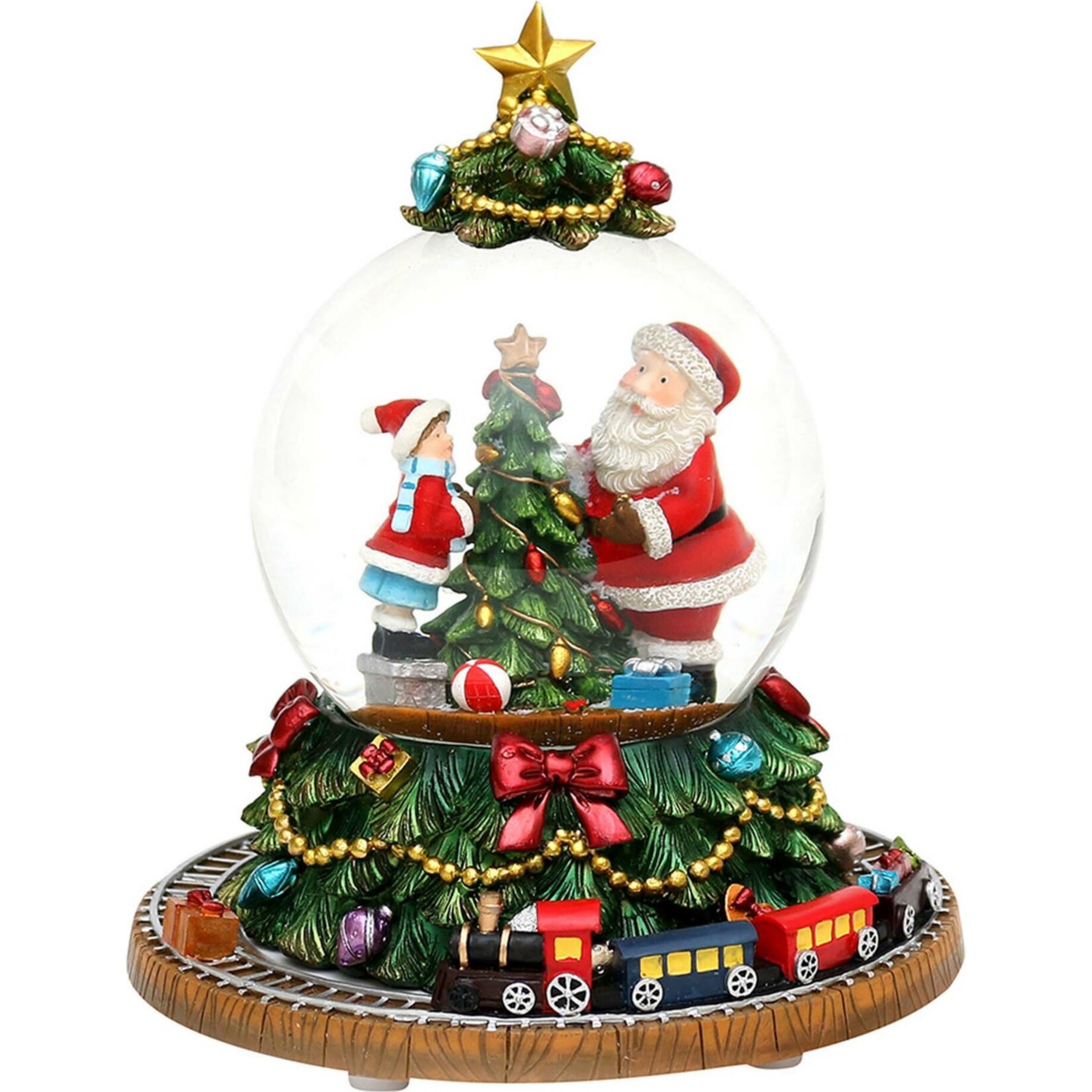 SIGRO Schneekugel mit bewegter Eisenbahn - Bild 1