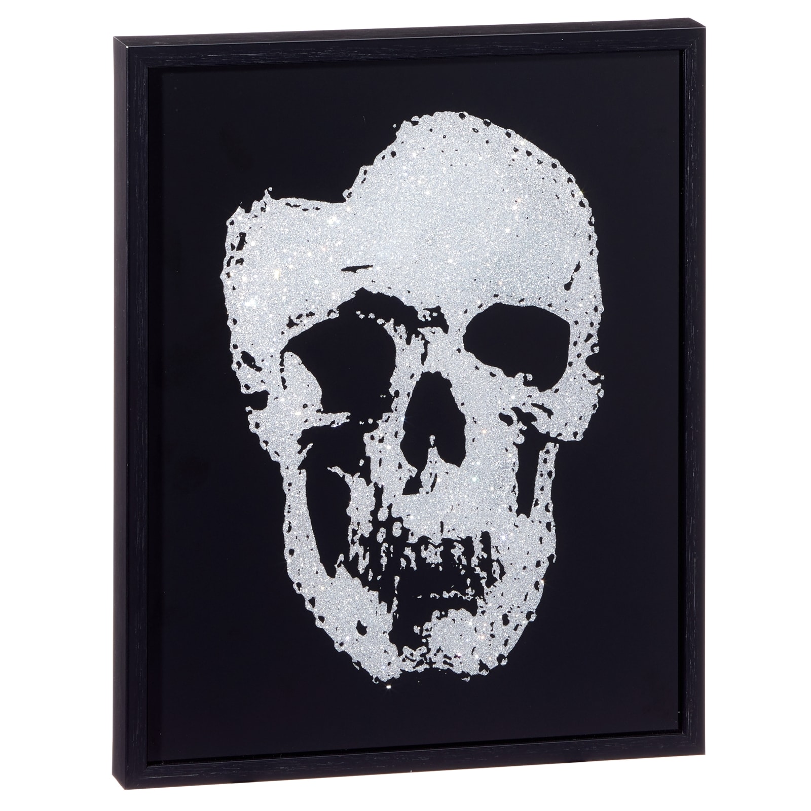 HTI-Living Wandbild Glitzer groß Totenkopf