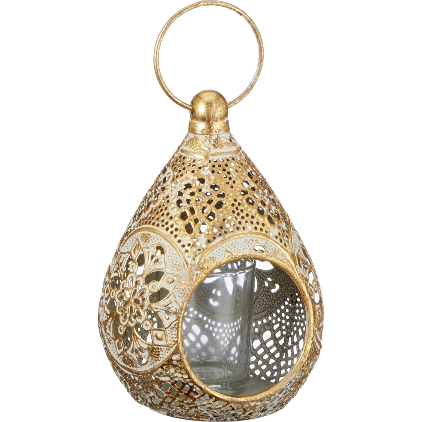 HTI-Living Metall Laterne mit Glas Mandala - Bild 1