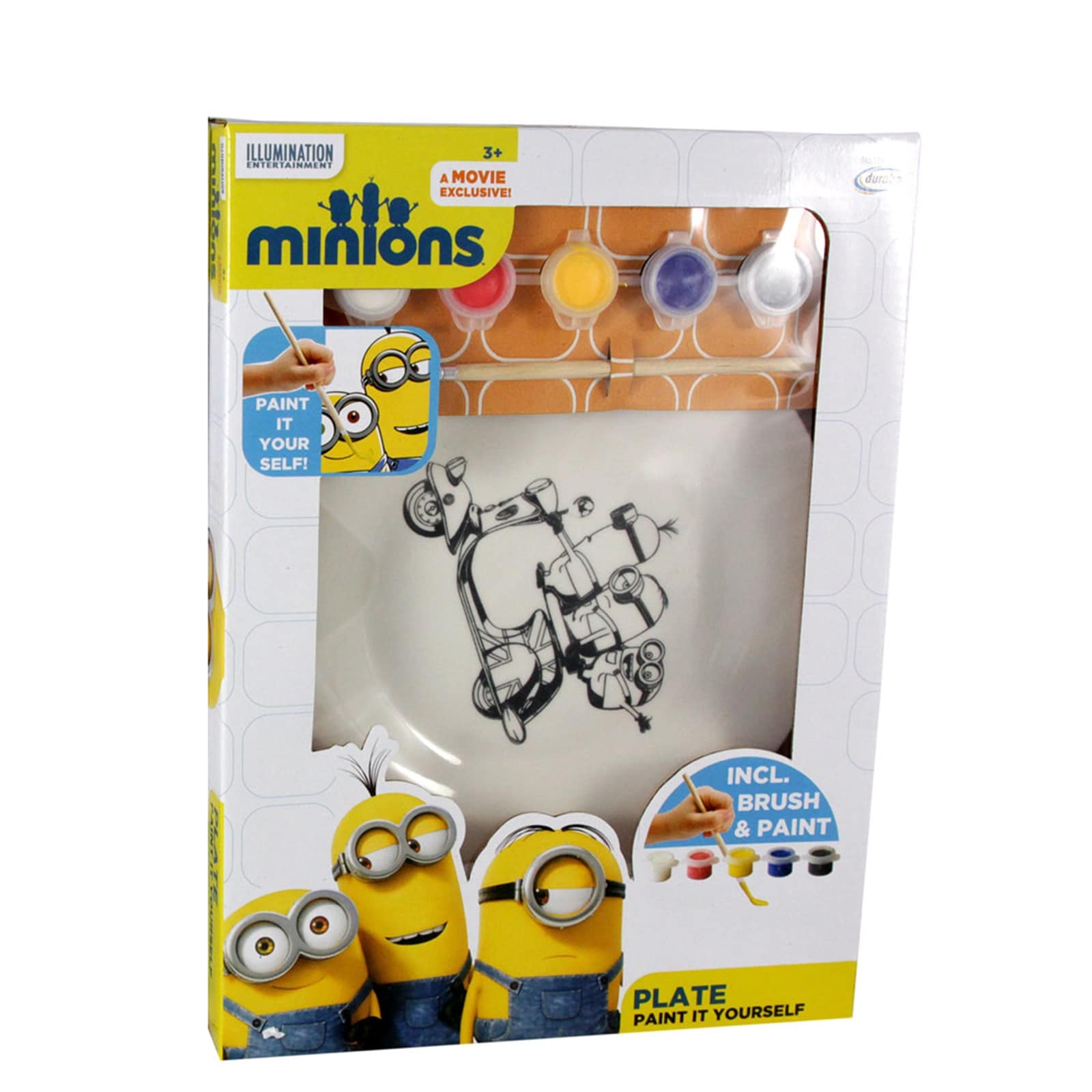 neuetischkultur Teller zum Ausmalen 1 St&uuml;ck Minions - Bild 1