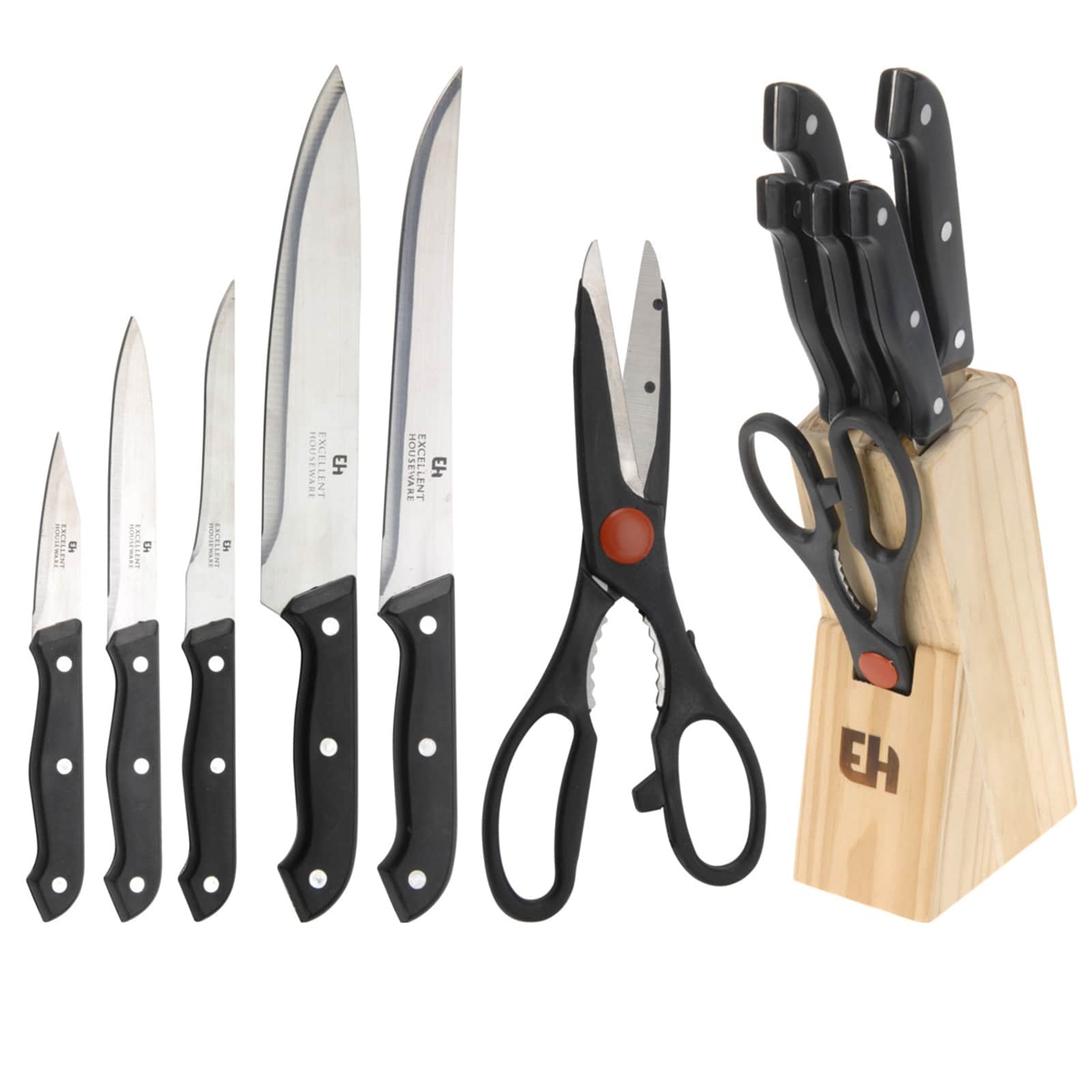 neuetischkultur Messer-Set 7-teilig im Holzblock - Bild 1
