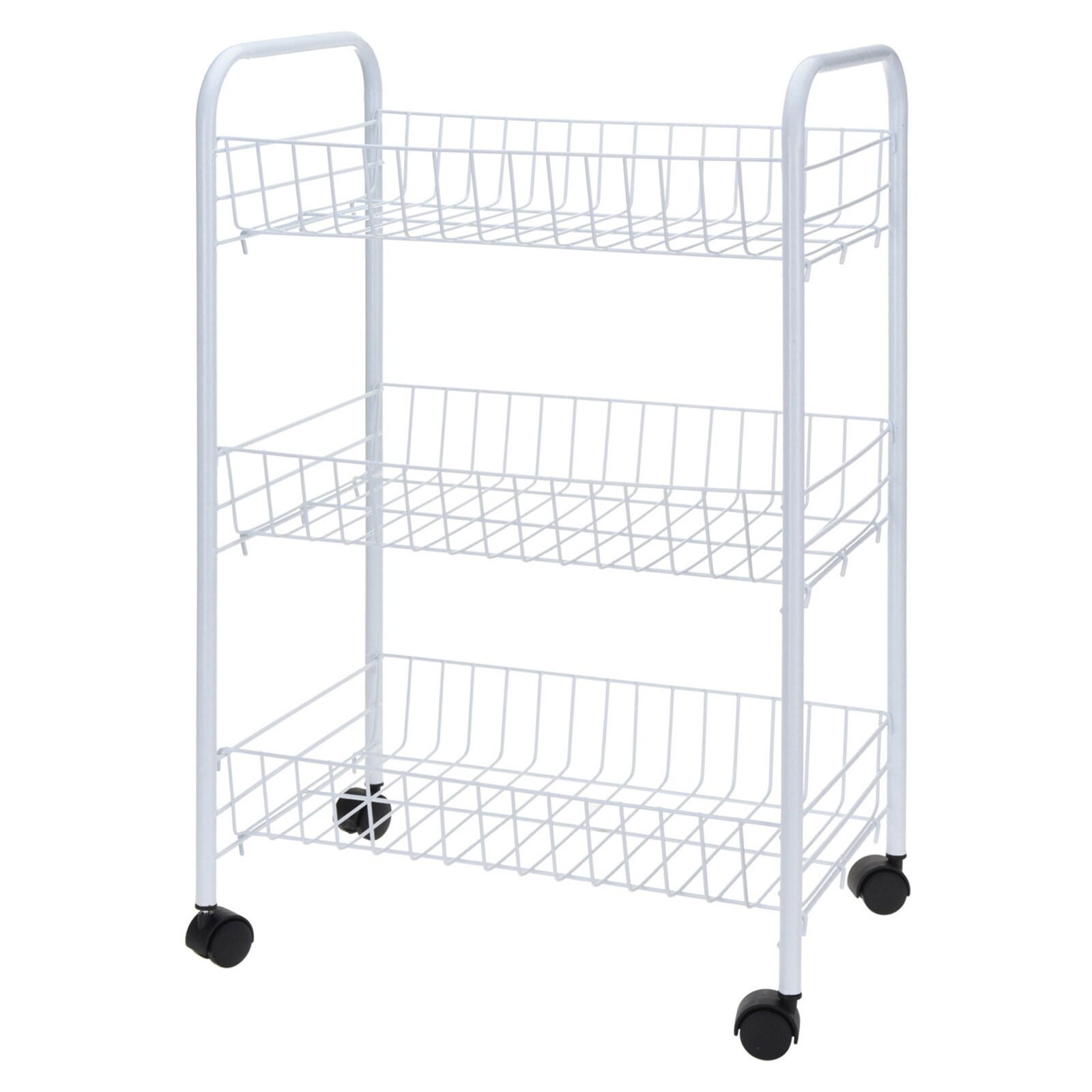 HTI-Living K&uuml;chenwagen Wei&szlig;, 3 K&ouml;rbe Metall - Bild 1