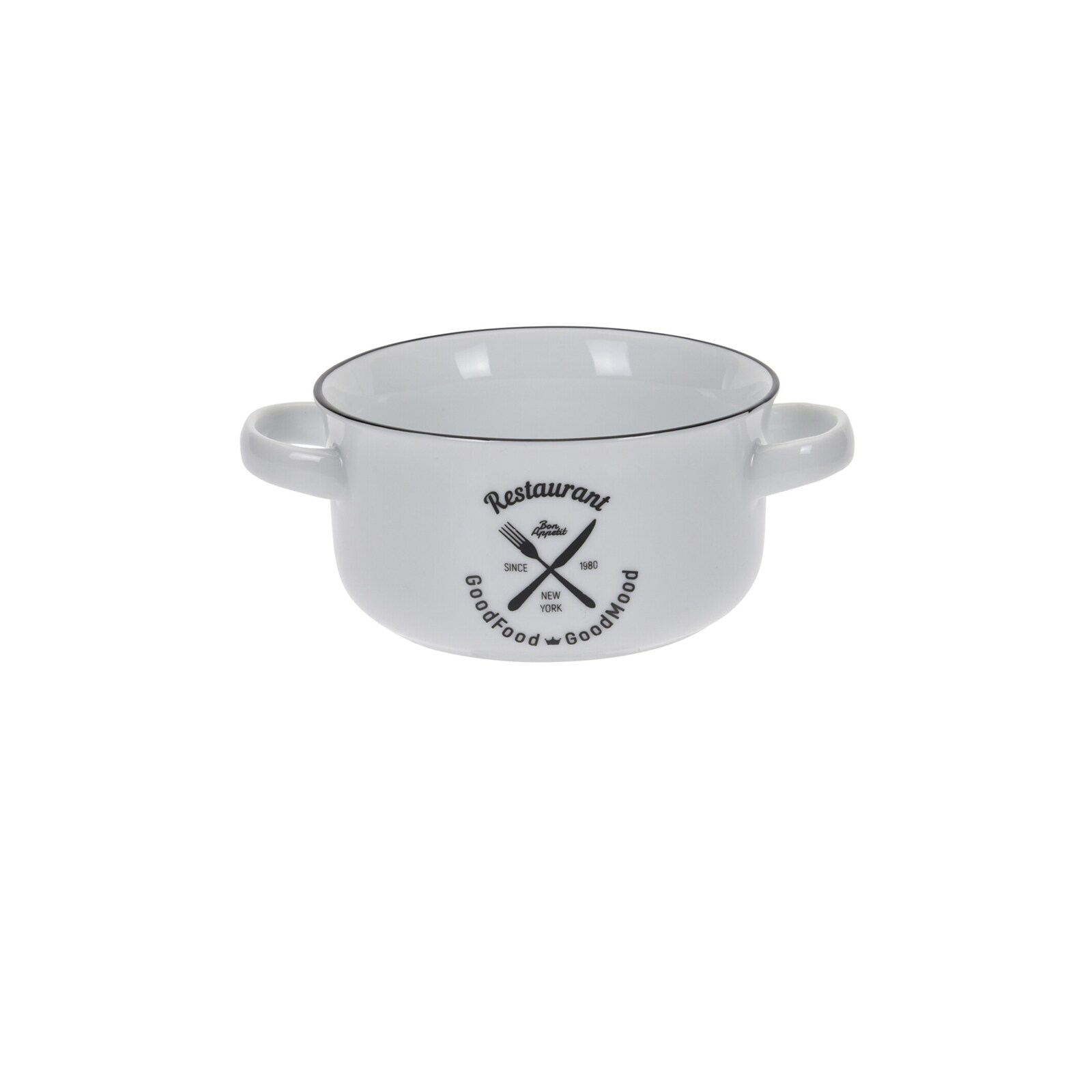 neuetischkultur Suppensch&uuml;ssel mit Aufdruck Keramik - Bild 1