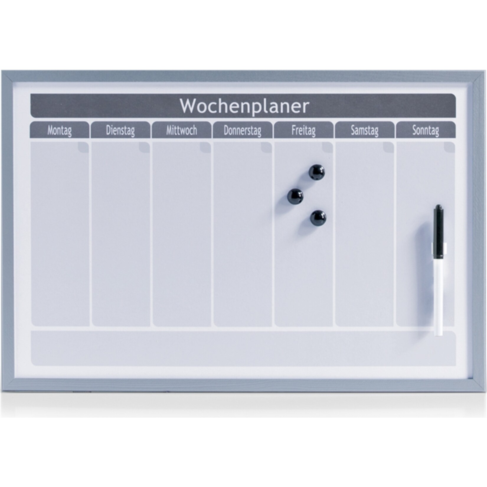 HTI-Living Wochenplaner magnetisch alugrau - Bild 1
