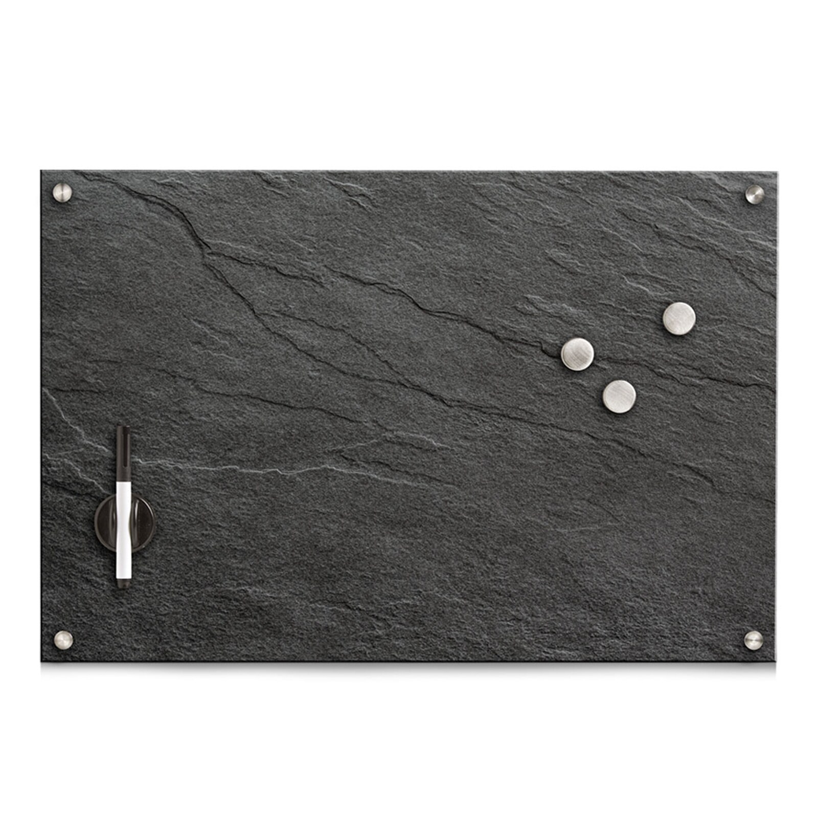 HTI-Living Memoboard Glas rechteckig Schiefer - Bild 1