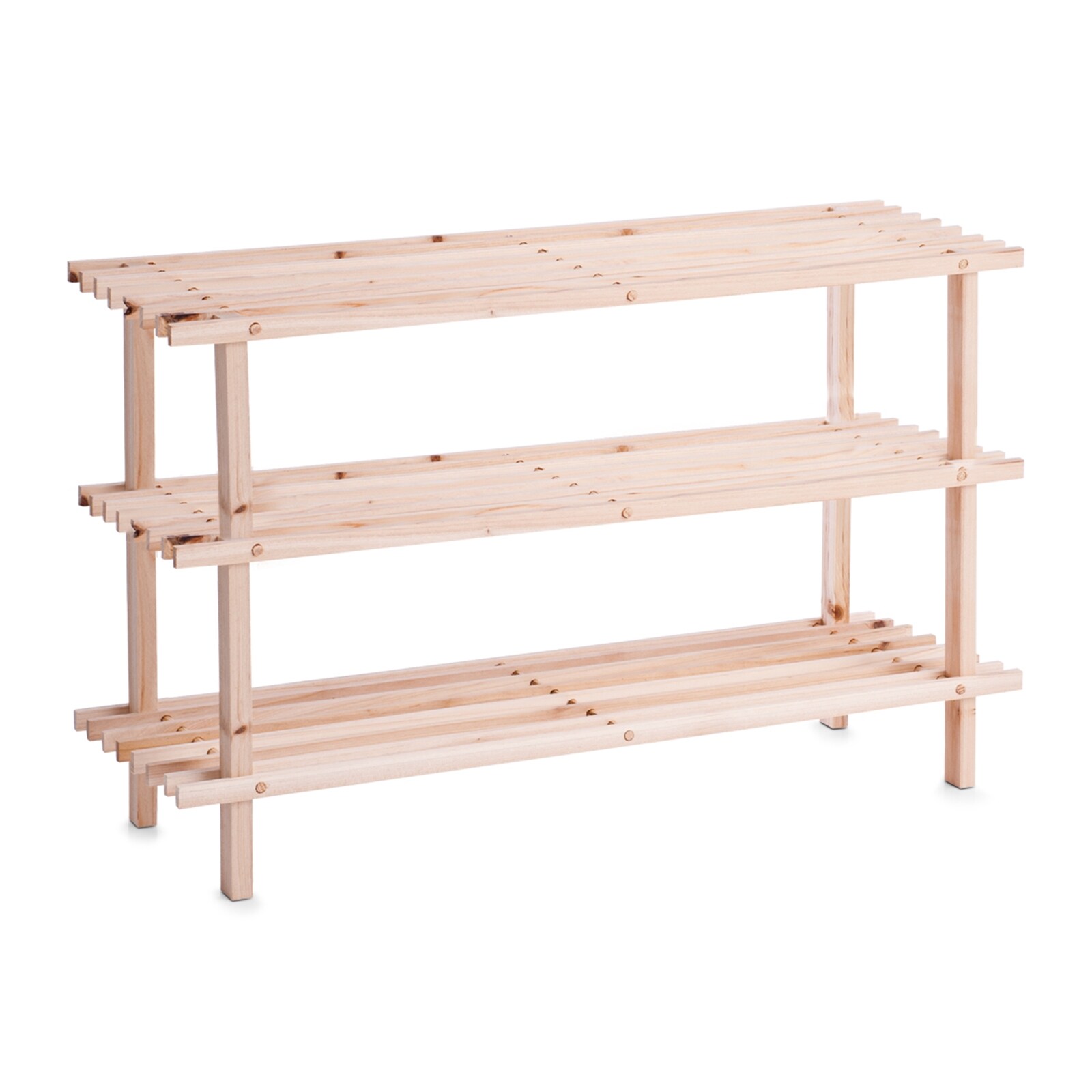 HTI-Living Schuhregal 3 Ablagen Nadelholz - Bild 1