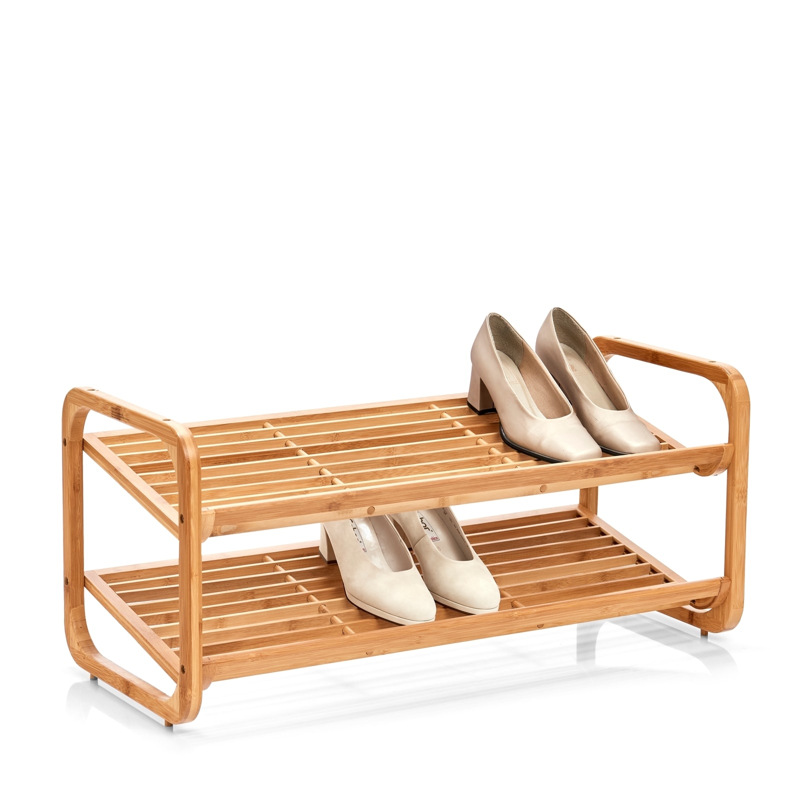HTI-Living Schuhregal 2 Ablagen Bambus - Bild 1