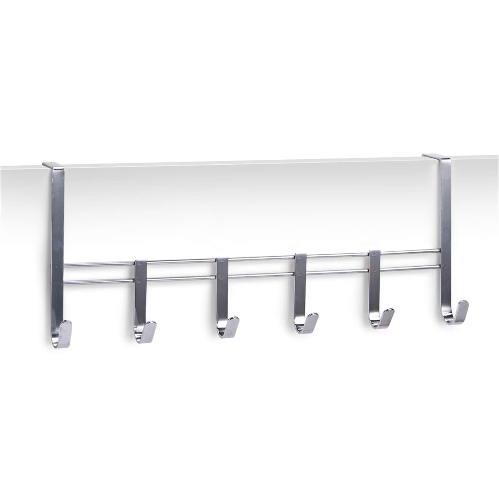HTI-Living T&uuml;rh&auml;ngeleiste, 6 Haken Metall verchromt - Bild 1
