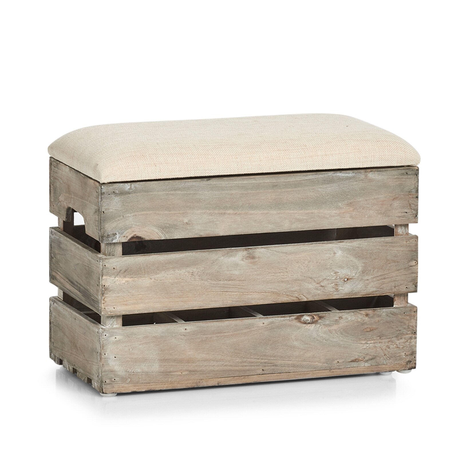 HTI-Living Sitztruhe, Holz mit Flascheneinteilung - Bild 1