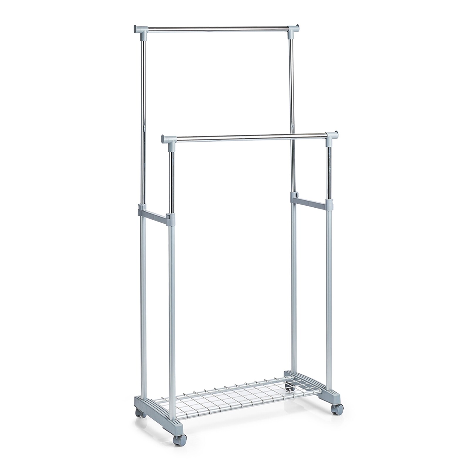 HTI-Living Rollkleiderständer, 2-stufig Metall, Kunststoff | 04250648961089