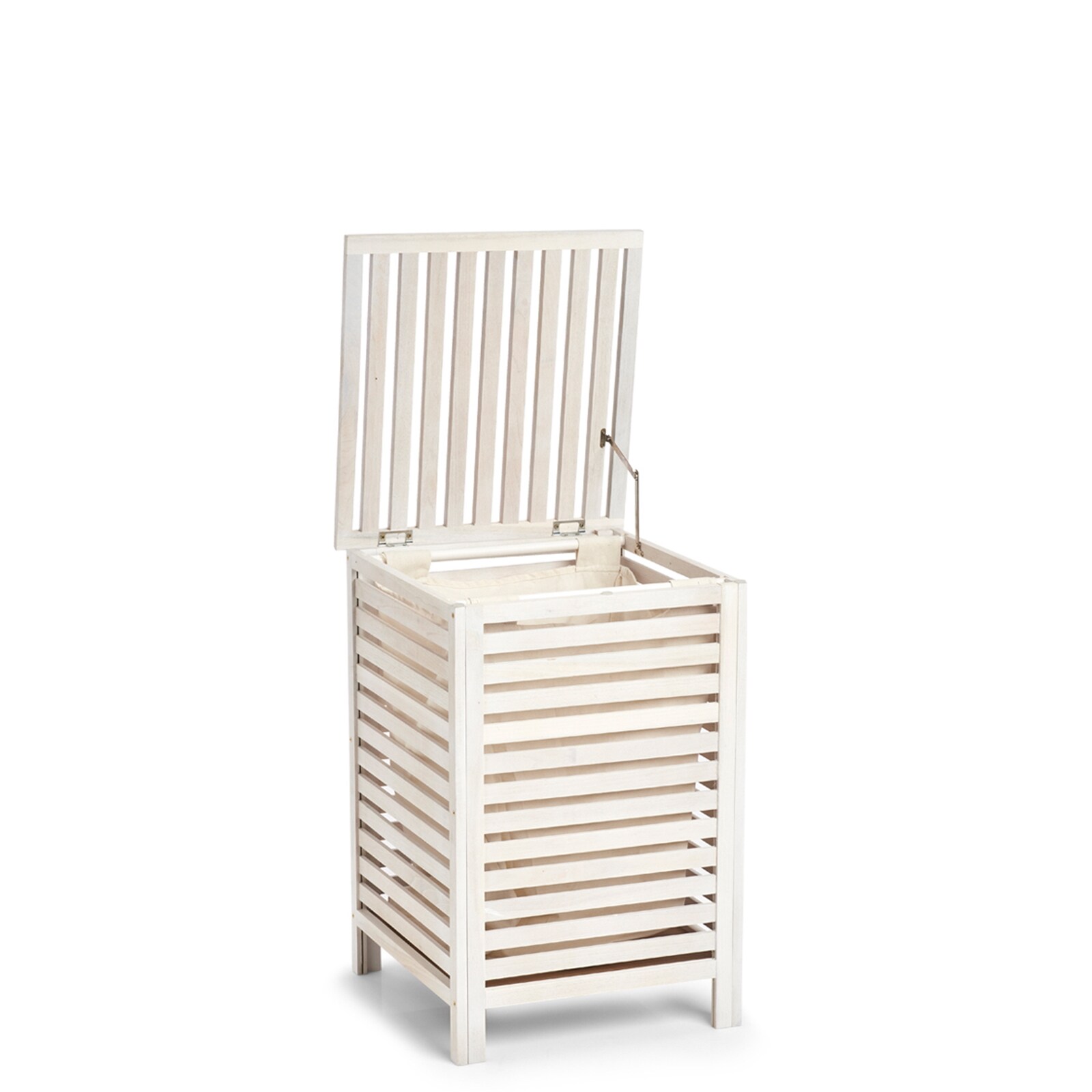 HTI-Living W&auml;schetruhe, Walnussholz Natur, Wei&szlig; - Bild 1