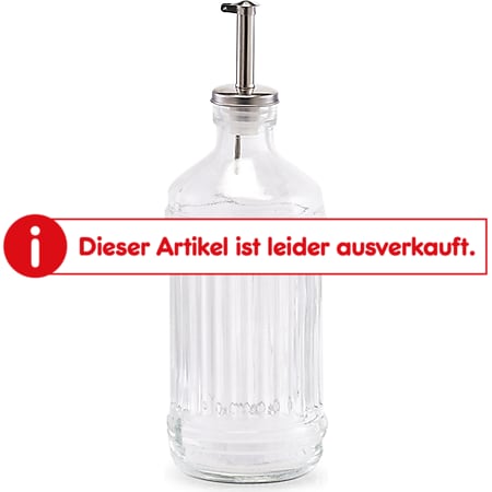 neuetischkultur Essig-/Ölflasche, 500 ml Rillen-Glas - Bild 1
