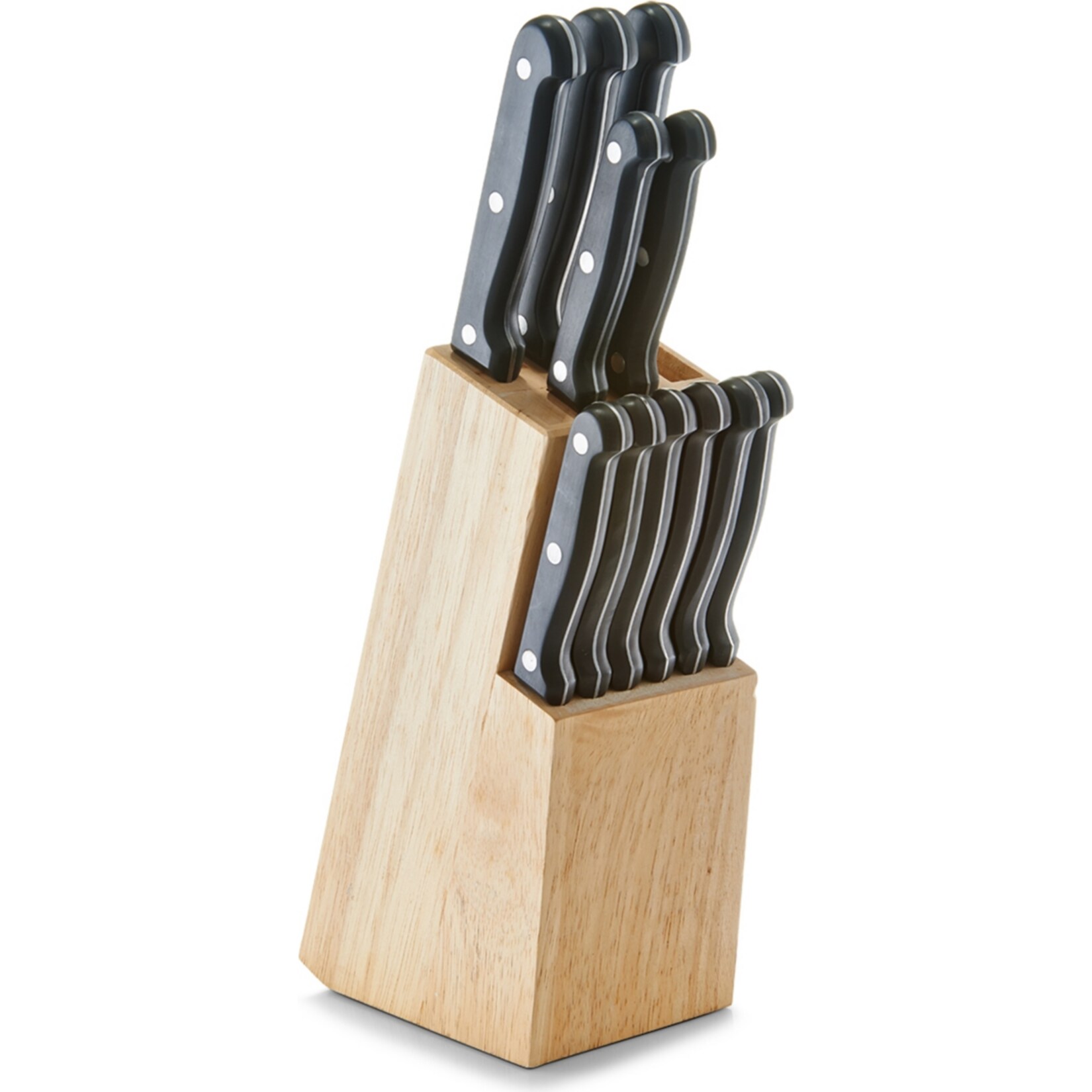 neuetischkultur Messerblock-Set, 13-teilig Gummibaum - Bild 1