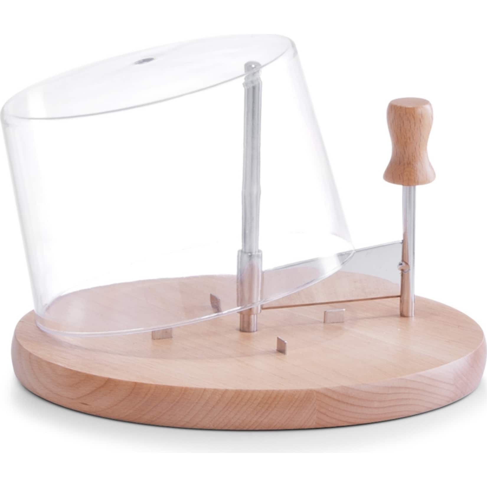 neuetischkultur K&auml;seschneide-Set mit Haube Buche, Edelstahl - Bild 1