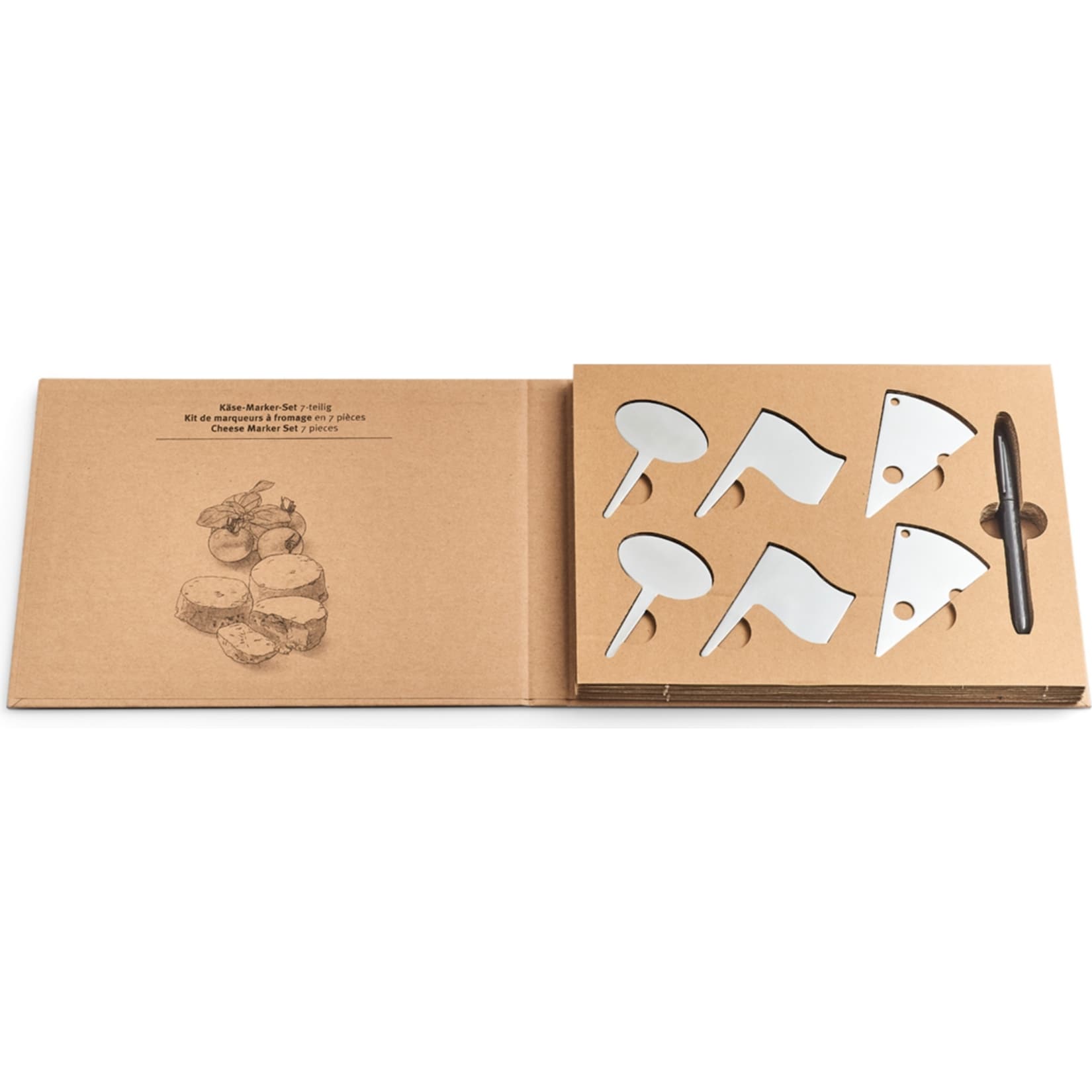 neuetischkultur K&auml;se-Marker Edelstahl - Bild 1