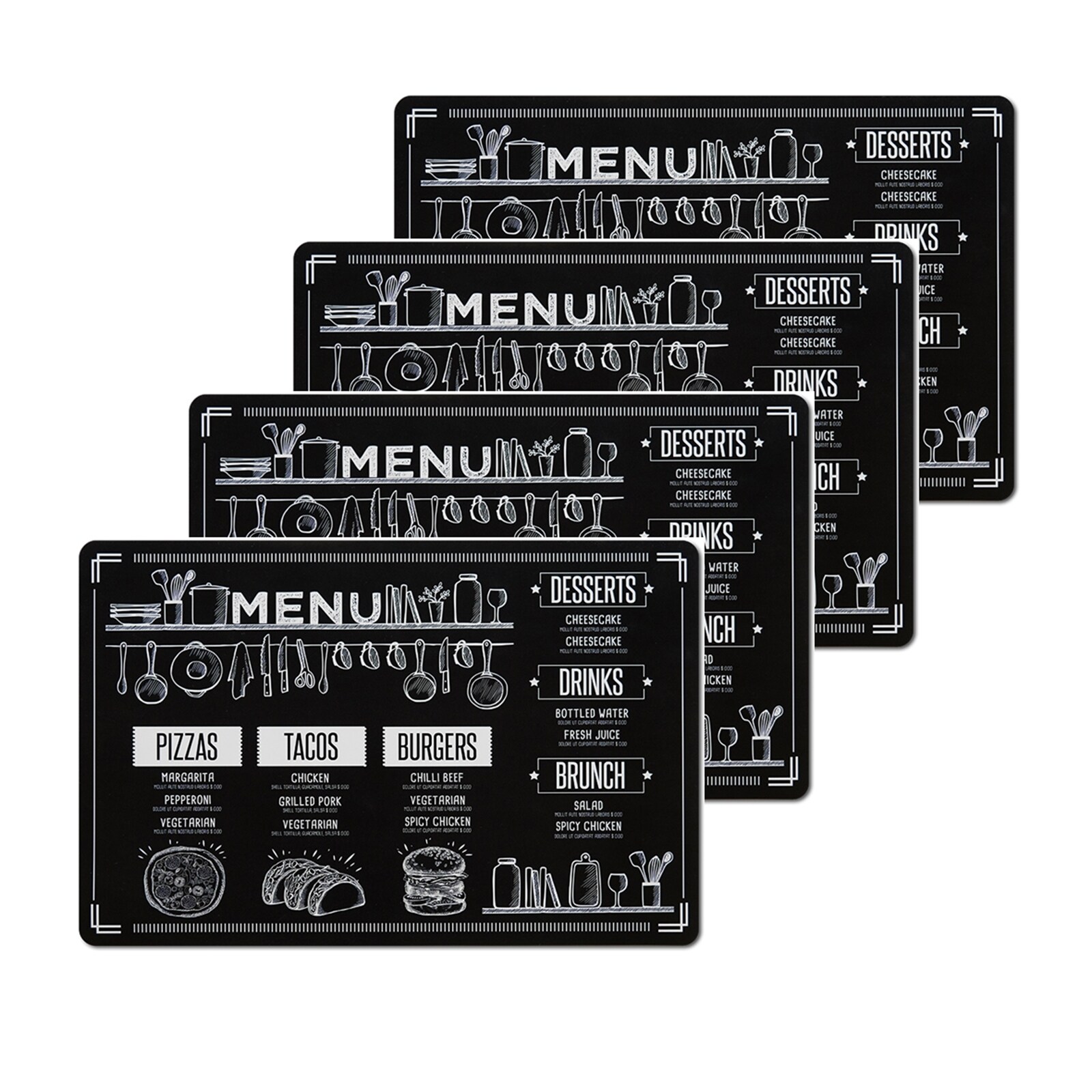 neuetischkultur Platzdecke 4 er Set Men&uuml; - Bild 1