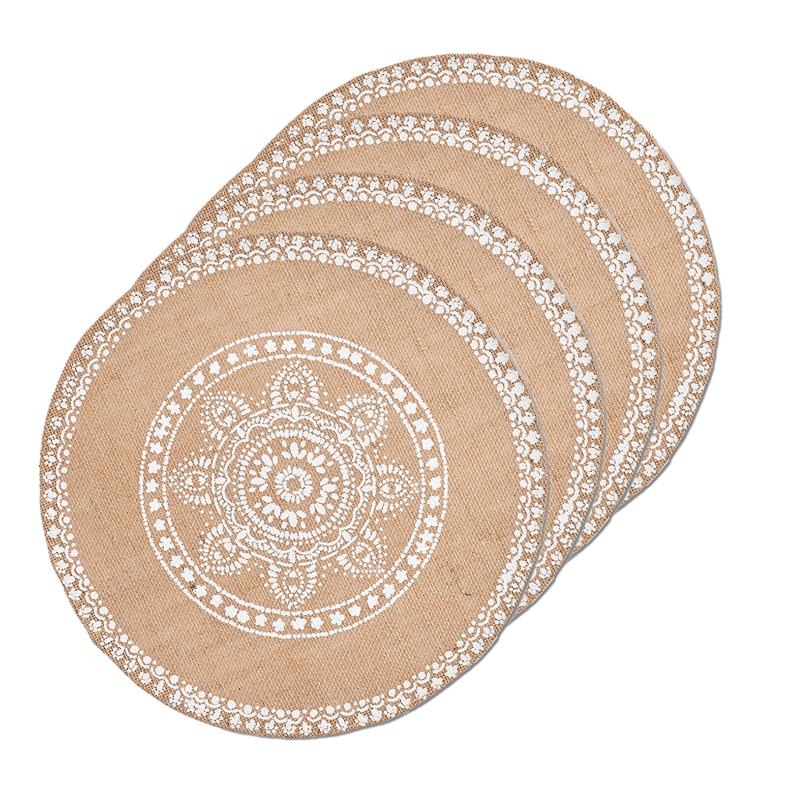 neuetischkultur Platzmatte, 4 St&uuml;ck Jute, rund - Bild 1