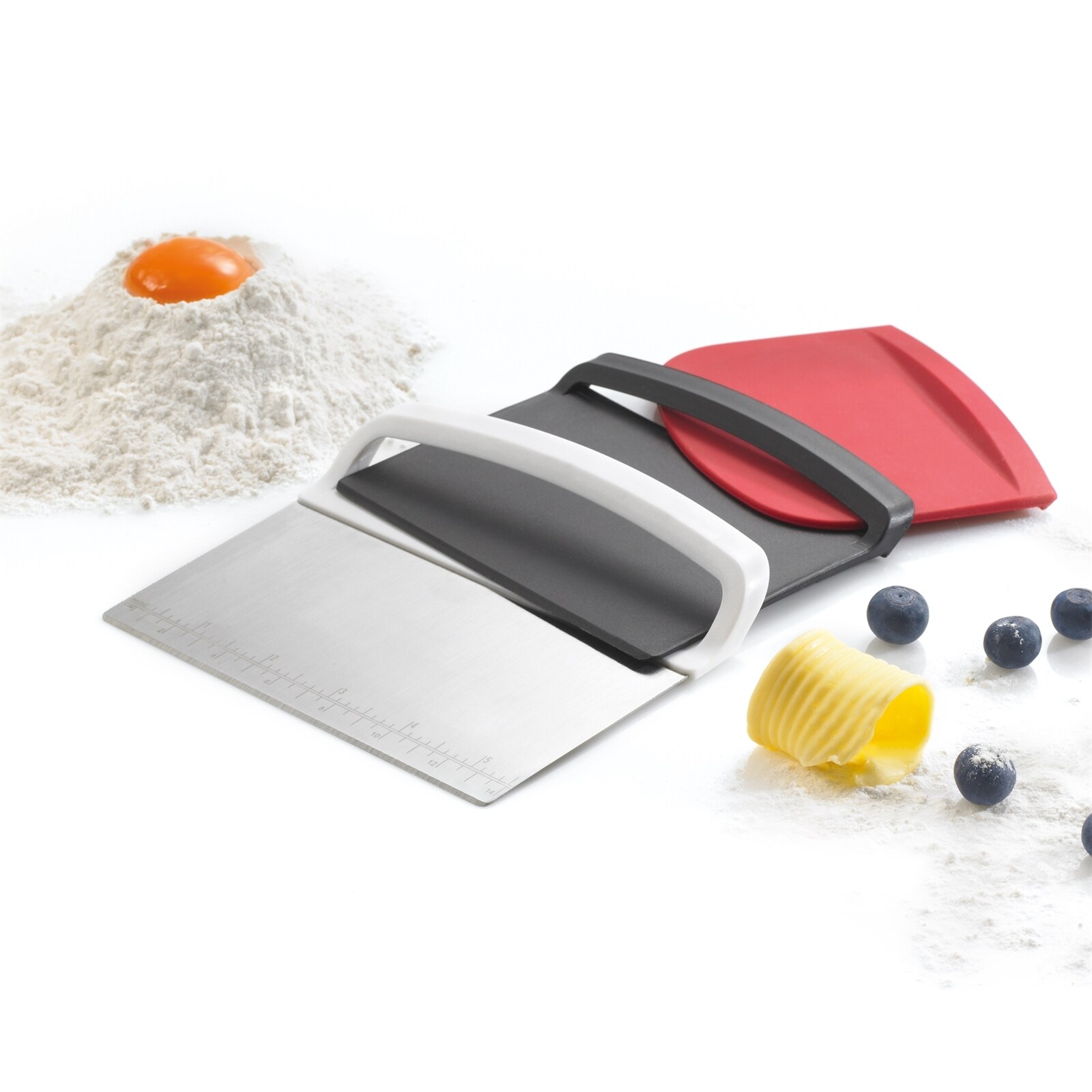 neuetischkultur Teigschaber-Set, 3-teilig L&auml;nge 13 cm - Bild 1