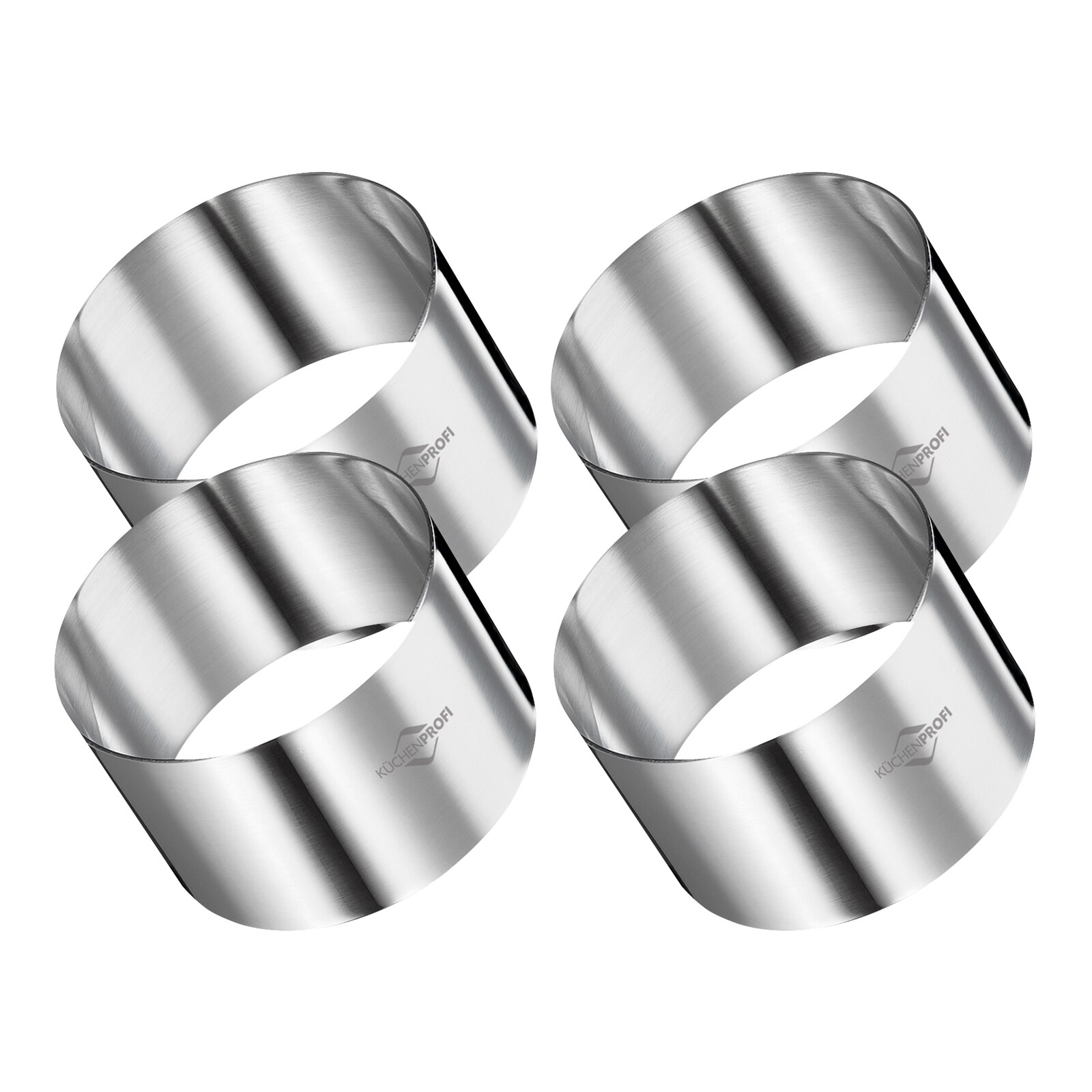 neuetischkultur Dessertring 4er-Set Edelstahl - Bild 1