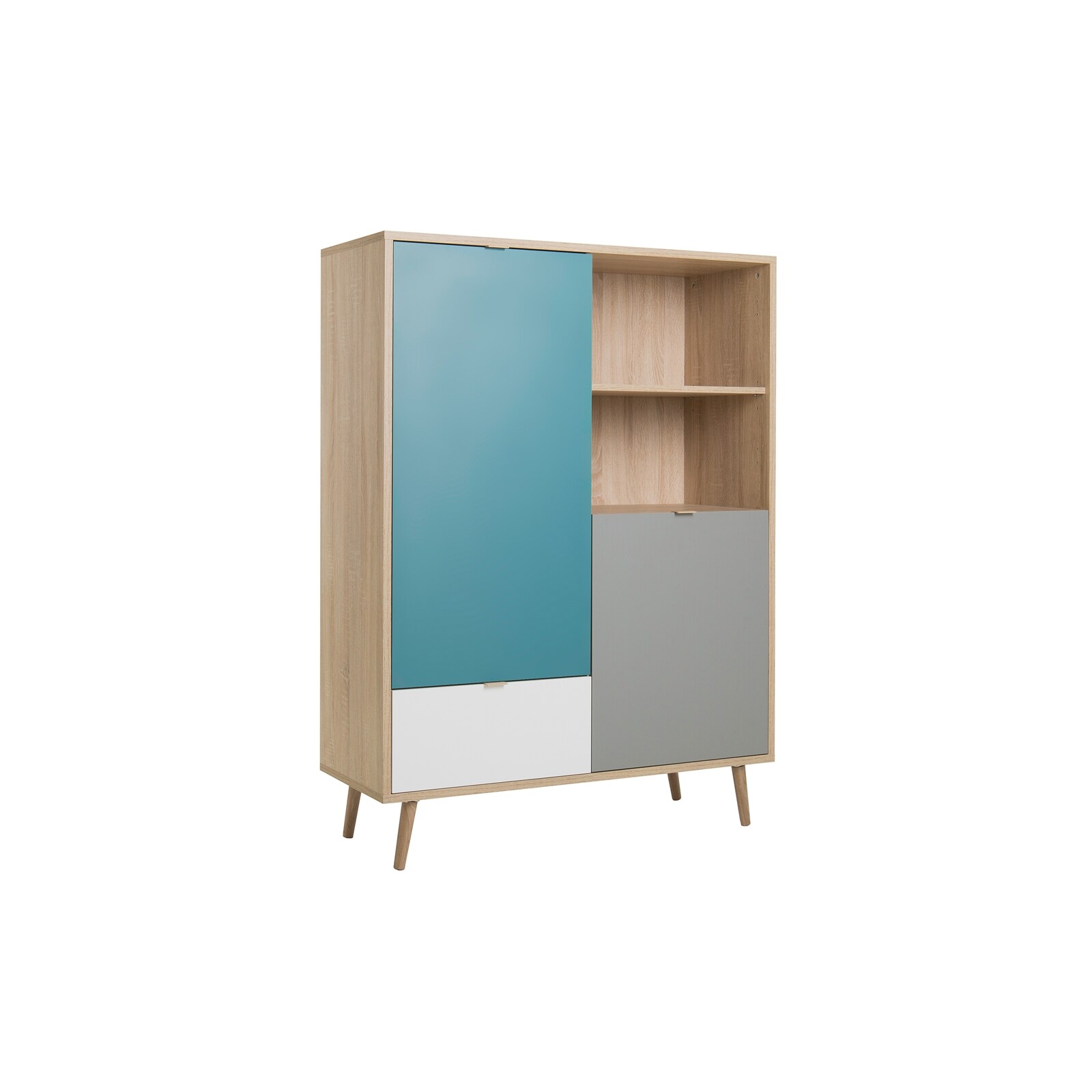 HTI-Living Highboard Cuba mit 6 F&auml;chern und 1 Schubkasten - Bild 1