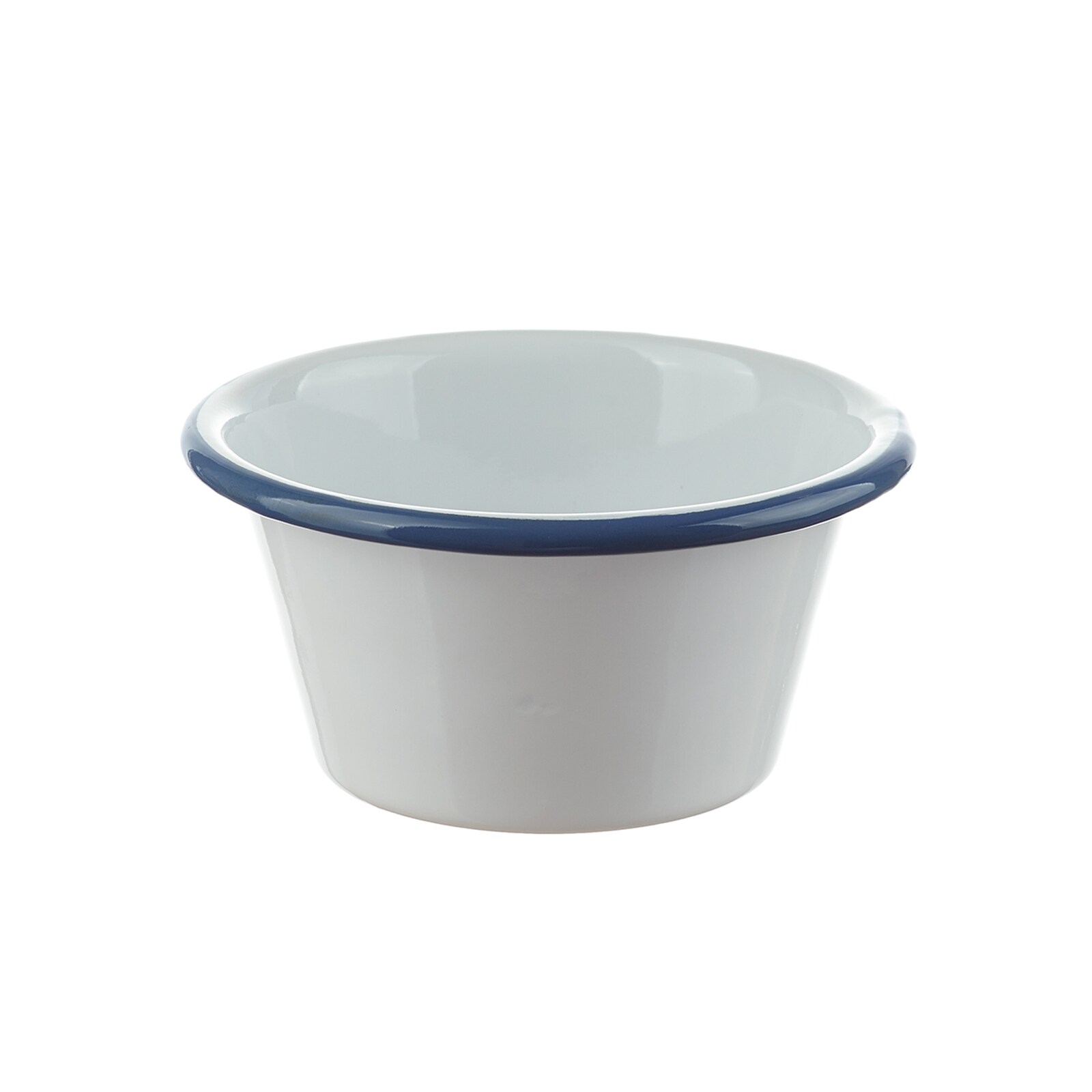 neuetischkultur Emailleschale wei&szlig;-blau Retro - Bild 1